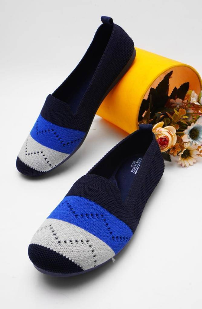 AXROW Navy Women's Casual Ballerinas AXROW Navy Women's Casual Ballerinas