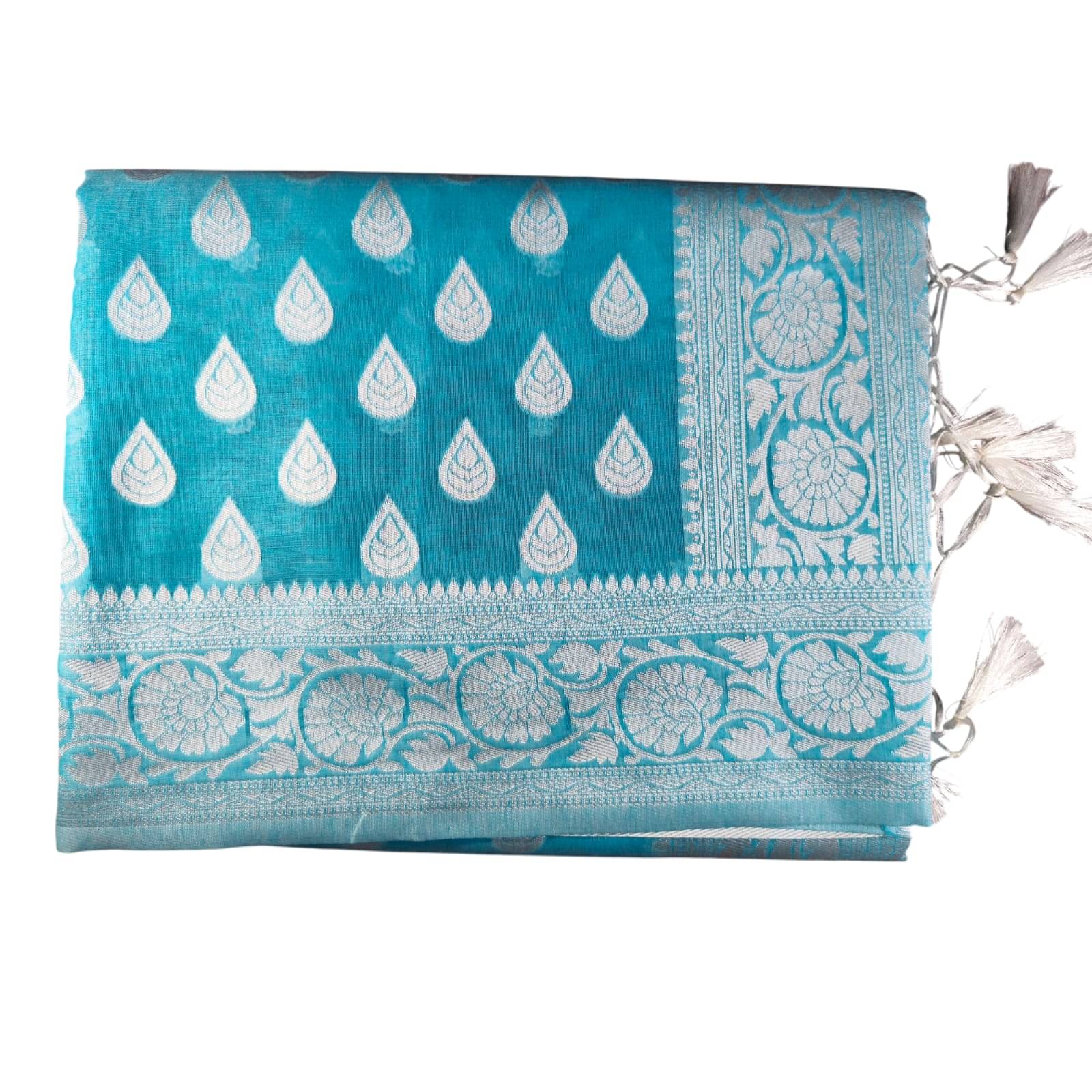 Anaya Saree Cotton Self Design Banarasi saree With Unstitched Blouse Piece ( Multicolor ) Anaya Saree Cotton Self Design Banarasi saree With Unstitched Blouse Piece ( Multicolor )