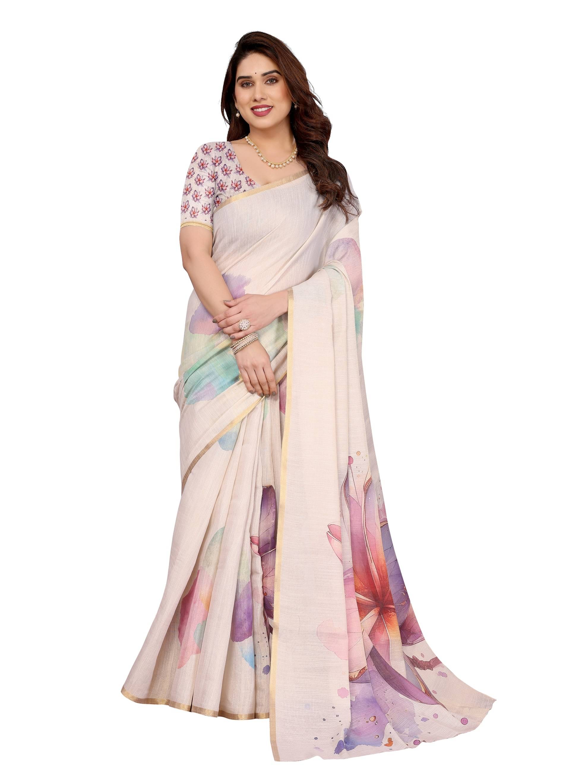 BANDHANI VILLA Silk Printed Regular Saree With Unstitched Blouse Piece ( Multicolor 7 ) BANDHANI VILLA Silk Printed Regular Saree With Unstitched Blouse Piece ( Multicolor 7 )