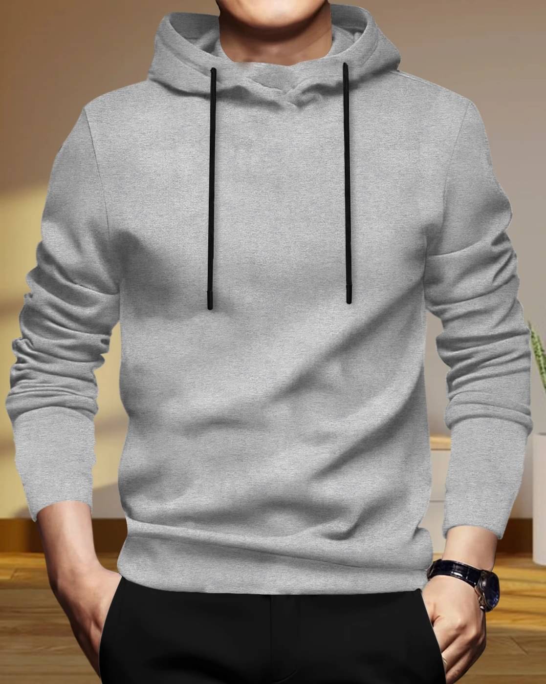 BLIVE Men Cotton Blend Regular Fit Solid T-Shirt ( Grey ) BLIVE Men Cotton Blend Regular Fit Solid T-Shirt ( Grey )