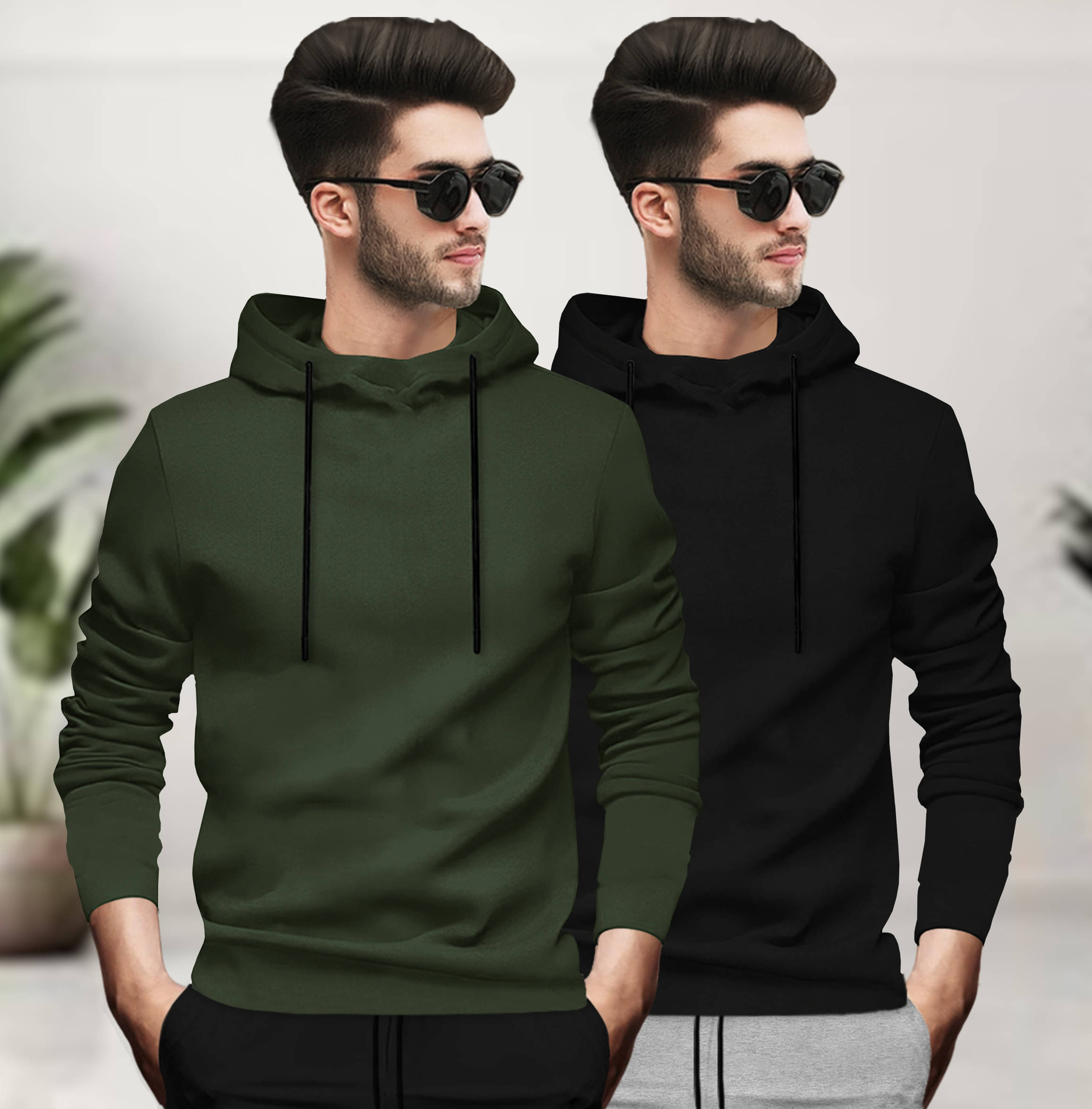     			BLIVE Men Cotton Blend Regular Fit Solid T-Shirt ( Multicolor )