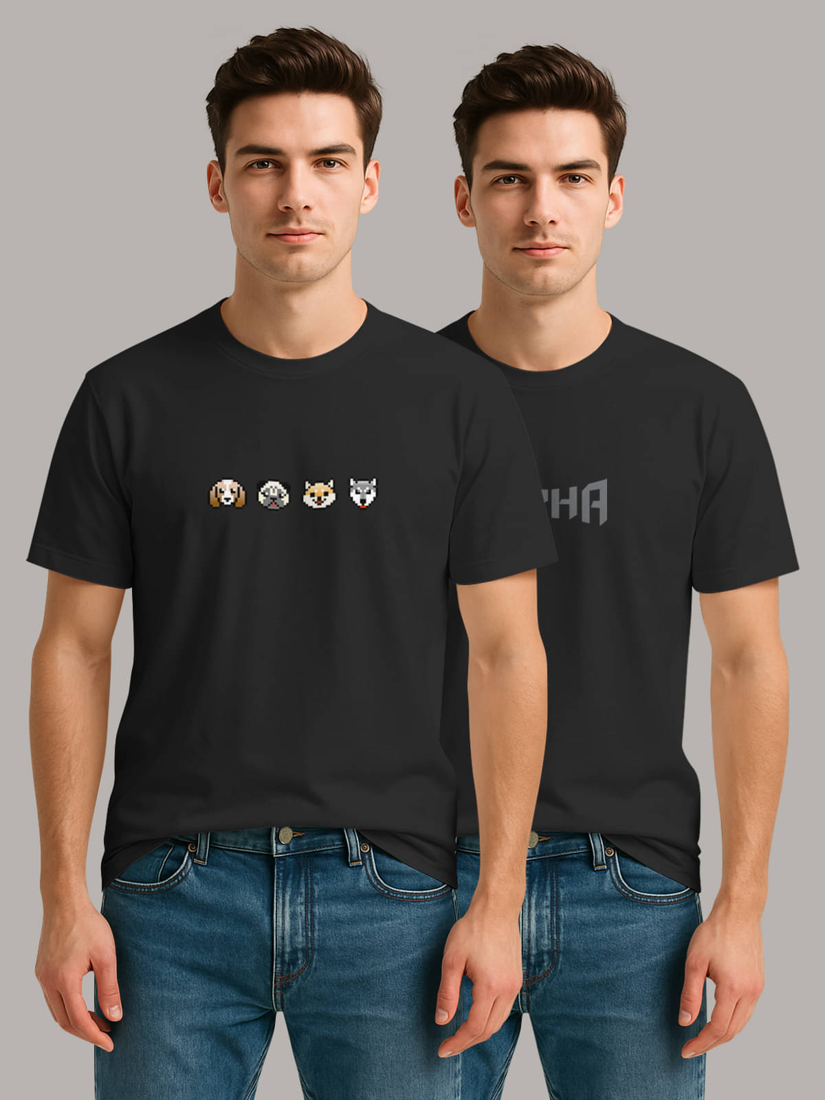     			BULLMER Men Cotton Blend Regular Fit Printed T-Shirt ( Black )