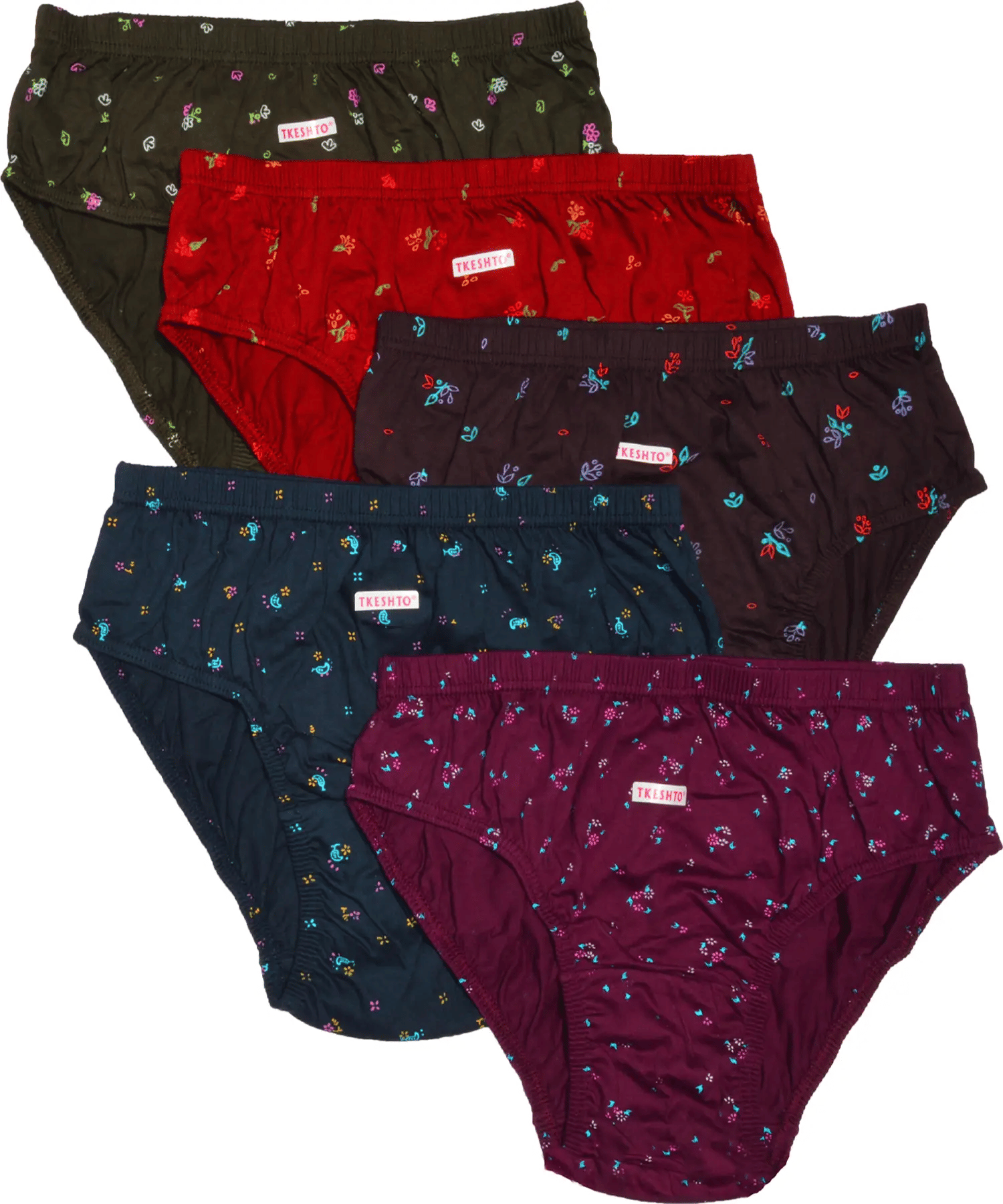     			Bebron Cotton Lycra Hipster ( Multi Color , Pack of 5 )