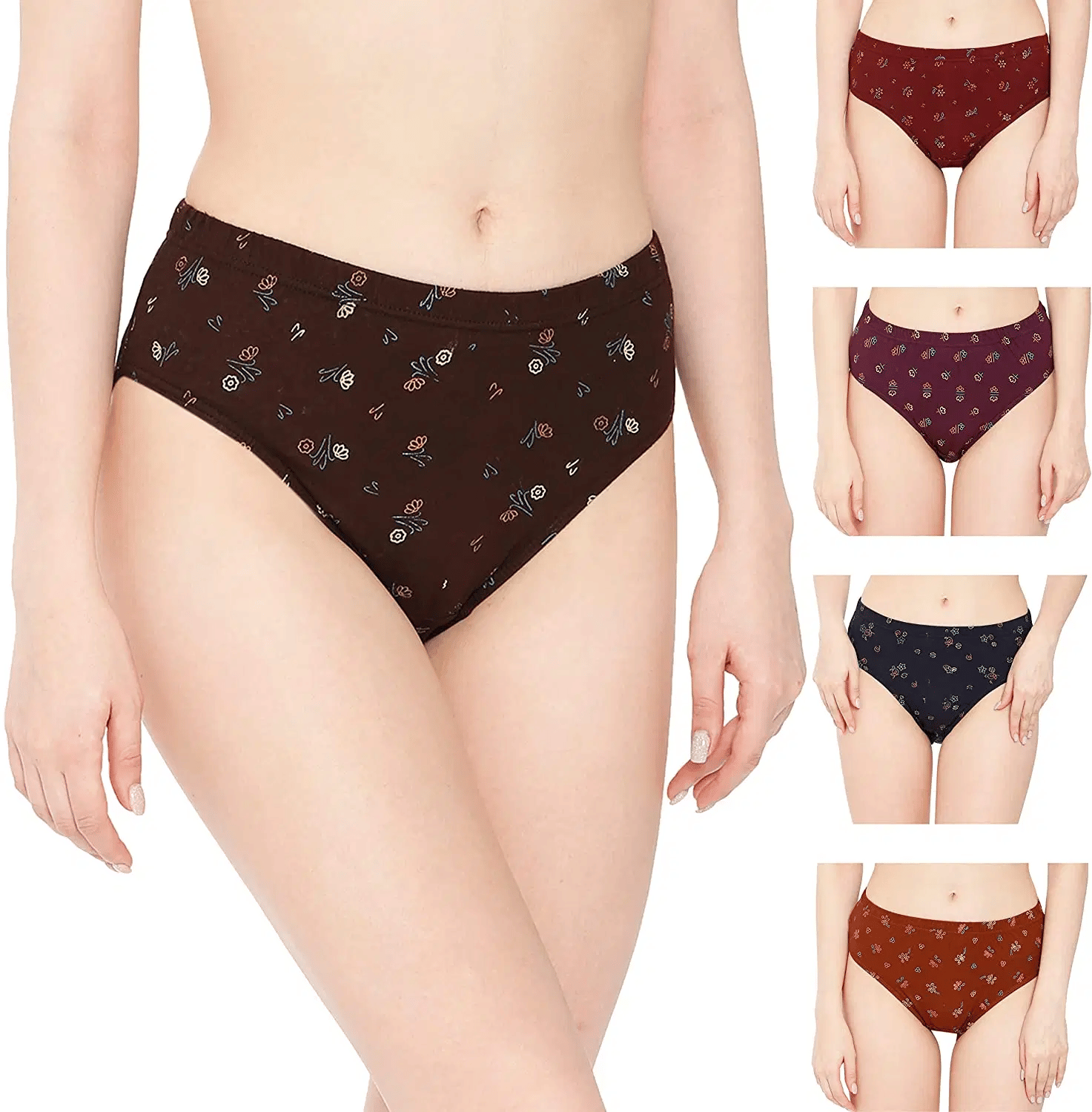     			Bebron Cotton Lycra Hipster ( Multicolor11 , Pack of 4 )