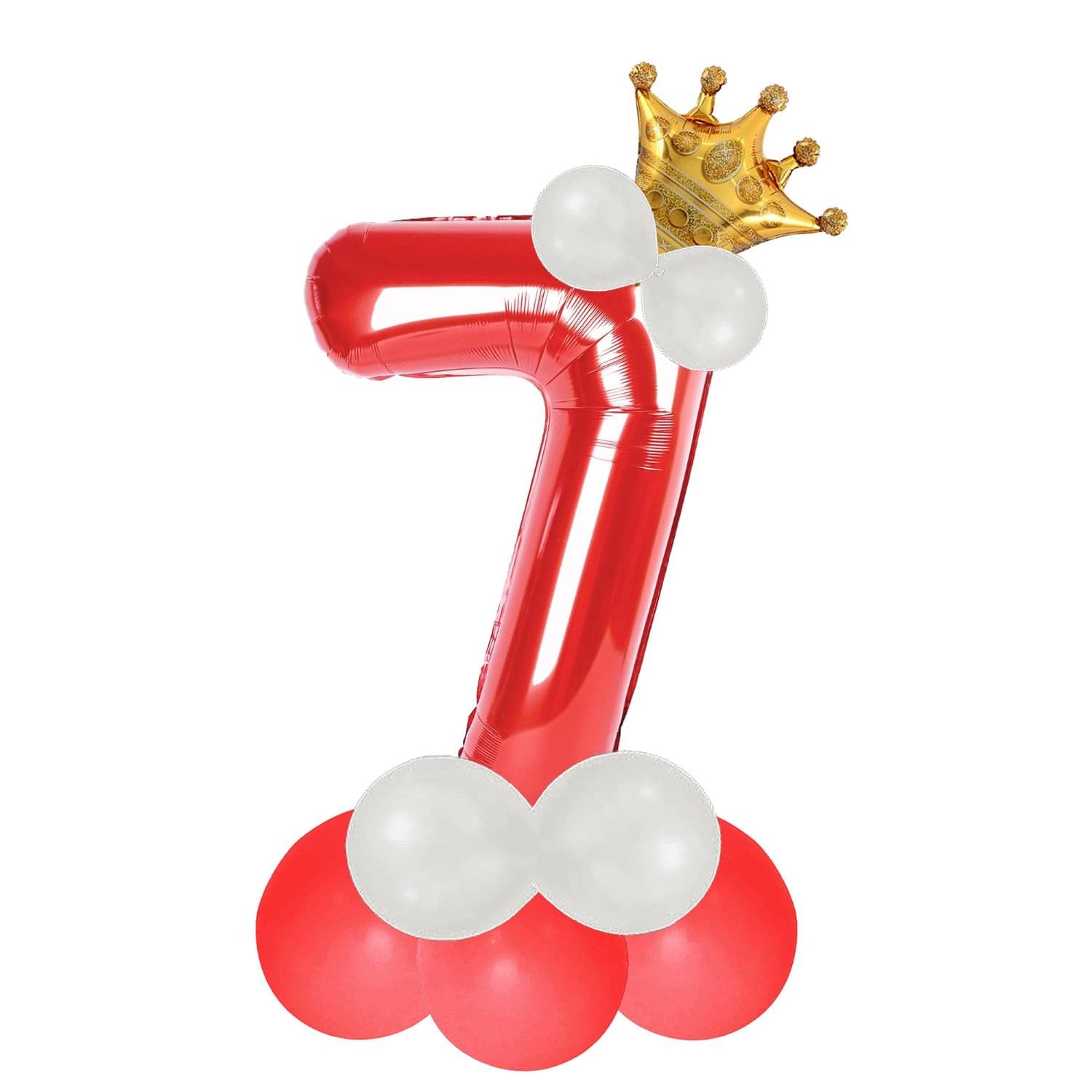 Bubble Bells  Red Foil Balloon 7 Number Foil Balloon 32 Inches With Crown Metallic Pastel Balloons For Birthday Party Anniversary Decorations For Girls & Boys Birthday Party Decoration Items Kit(Pack of 14)     			Bubble Bells  Red Foil Balloon 7 Number Foil Balloon 32 Inches With Crown Metallic Pastel Balloons For Birthday Party Anniversary Decorations For Girls & Boys Birthday Party Decoration Items Kit(Pack of 14)