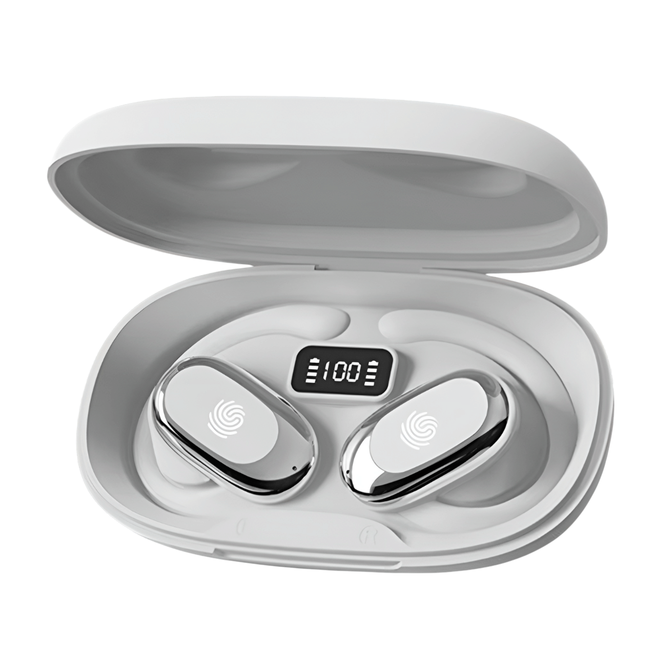     			COREGENIX S300 OWS Open Ear TWS Earbuds | 60 Hrs of Playtime | Bluetooth v5.4 with AI-ENC | Skin Friendly Ear Hook | Environmental Awareness | 45ms Low Latency Gaming | IPX5 Water & Sweat Resistant