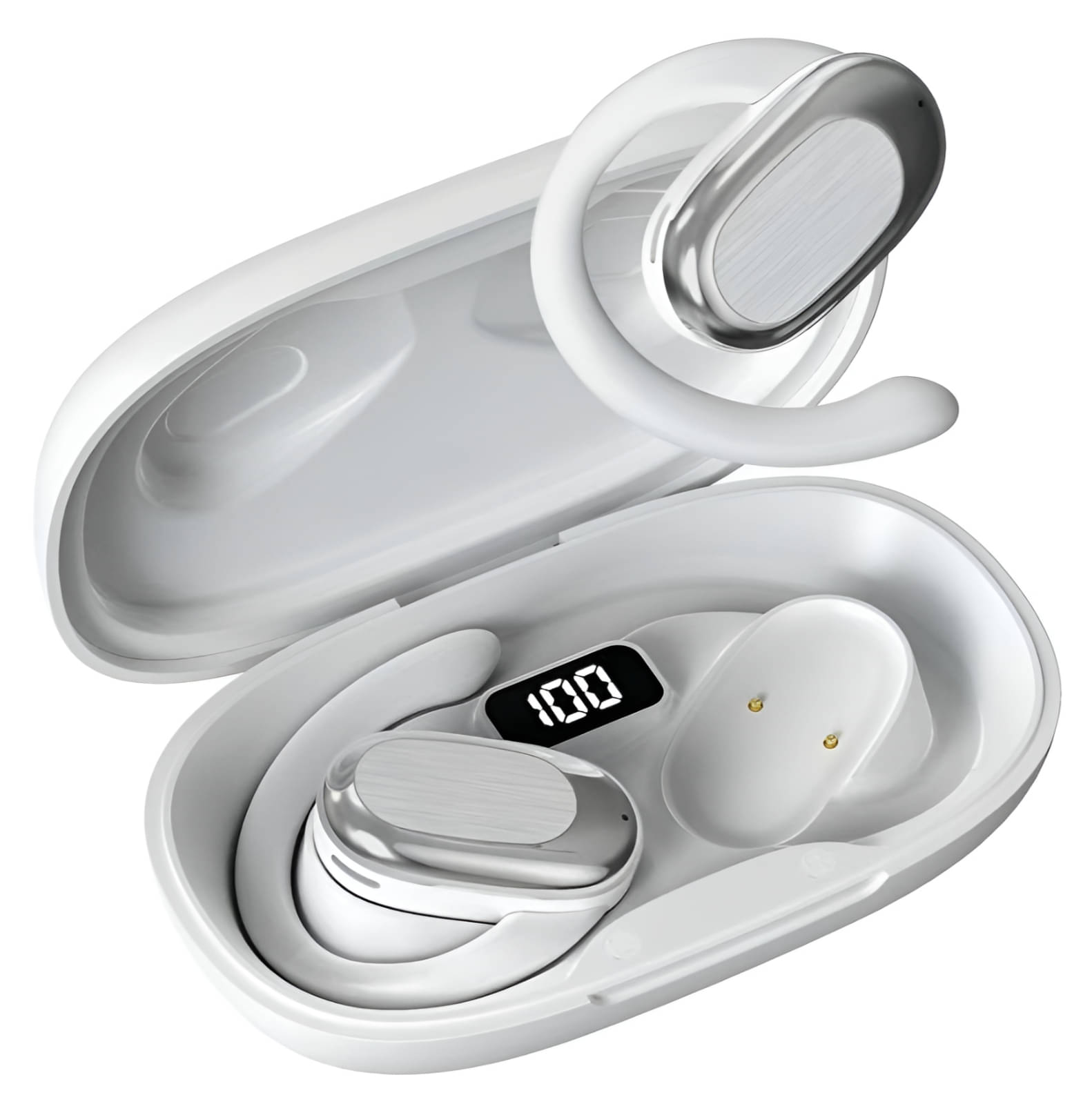    			COREGENIX S300 OWS Open Ear TWS Earbuds | 60 Hrs of Playtime | Bluetooth v5.4 with AI-ENC | Skin Friendly Ear Hook | Environmental Awareness | 45ms Low Latency Gaming | IPX5 Water & Sweat Resistant