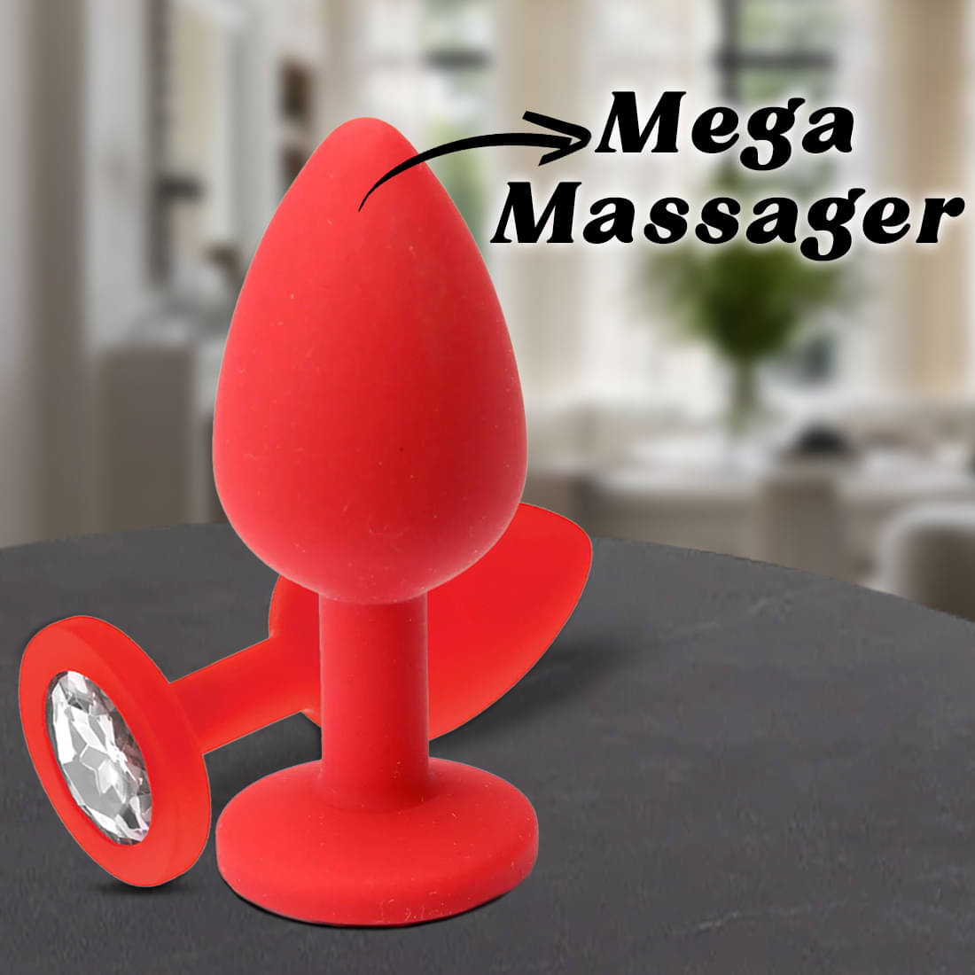     			Calmras Mega Plug Red Portable Manual Massager