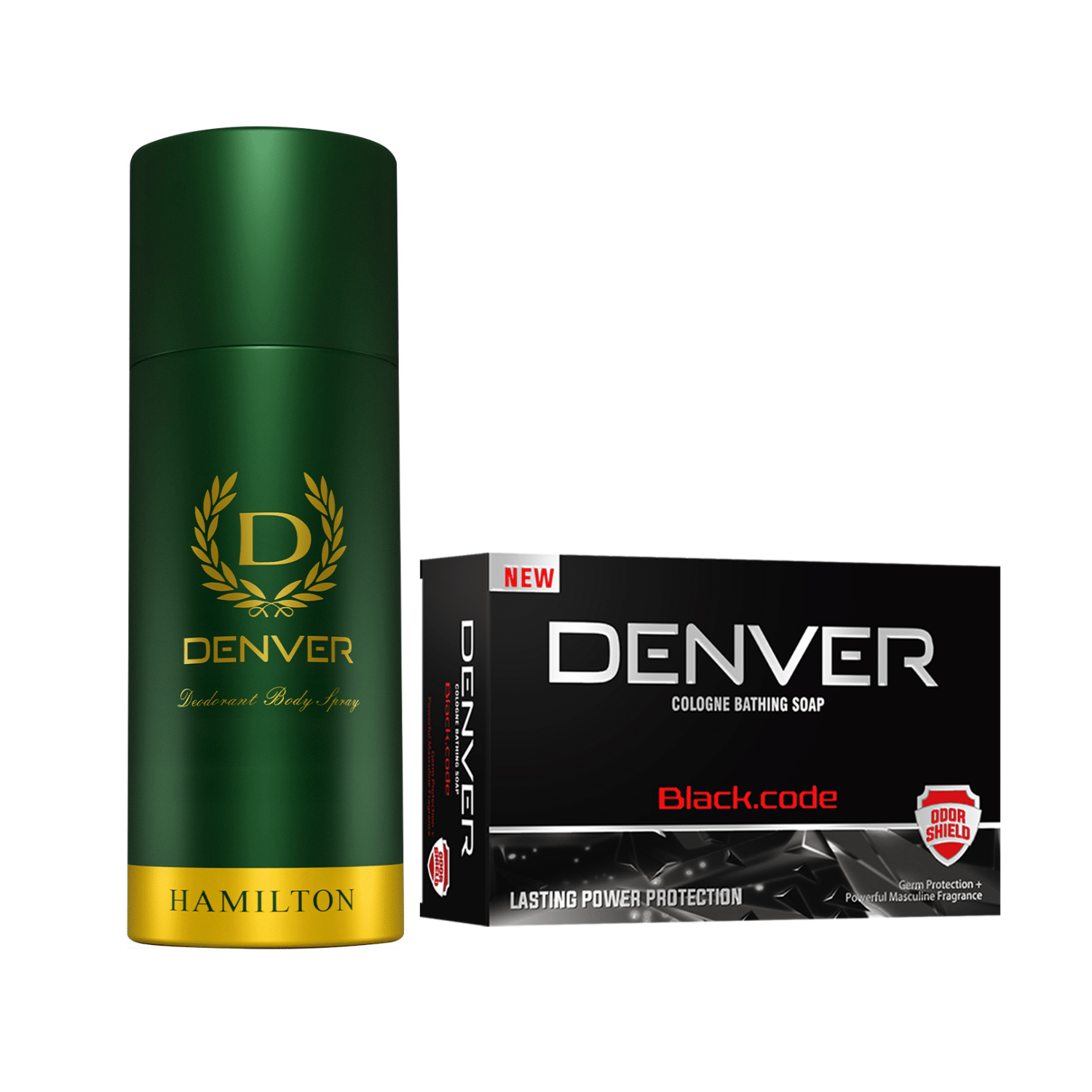     			Denver Hamilton 150 ml & Black Code Soap 125 gm Deodorant Spray for Men 275 ml ( Pack of 2 )