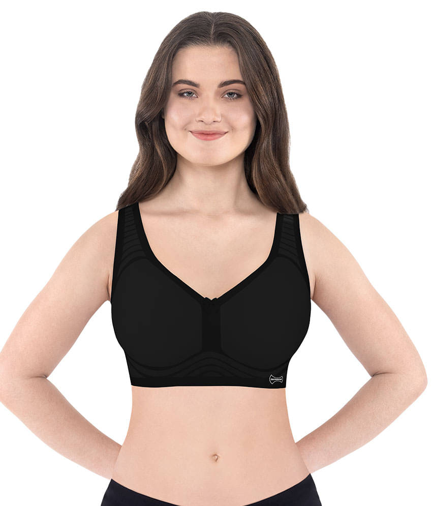     			Dermawear Pack of 1 Cotton Lightly Padded Everyday Bra For Women ( Black )
