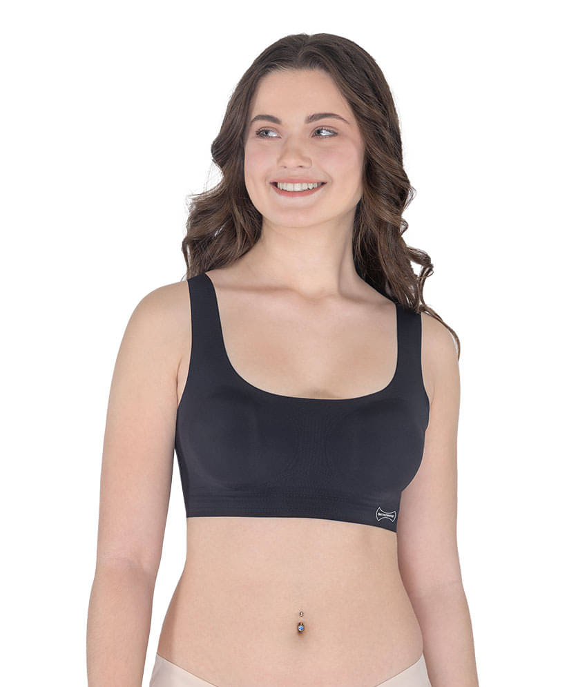     			Dermawear Pack of 1 Nylon Lightly Padded Teenage Bra For Women ( Black )