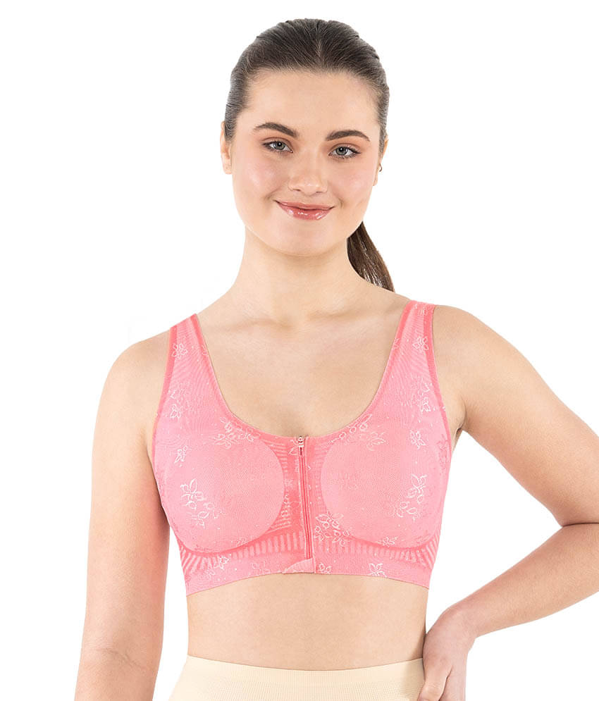 Dermawear Pack of 1 Nylon Removable Padding Everyday Bra For Women ( Pink ) Dermawear Pack of 1 Nylon Removable Padding Everyday Bra For Women ( Pink )