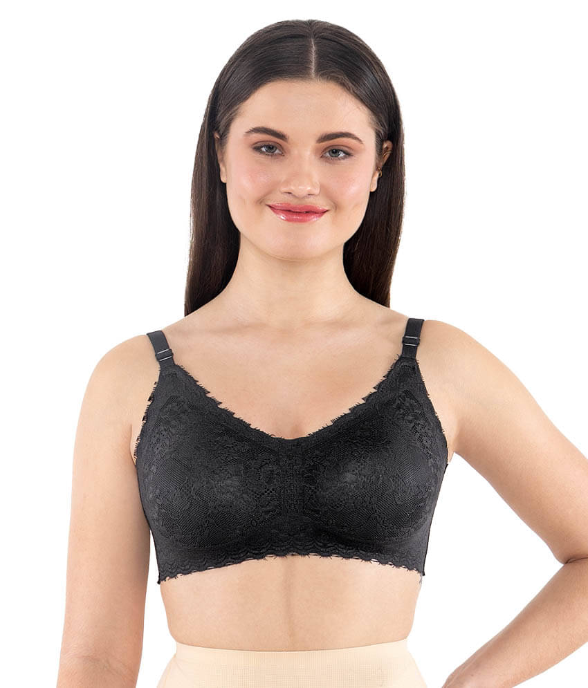     			Dermawear Pack of 1 Nylon Lightly Padded Everyday Bra For Women ( Black )