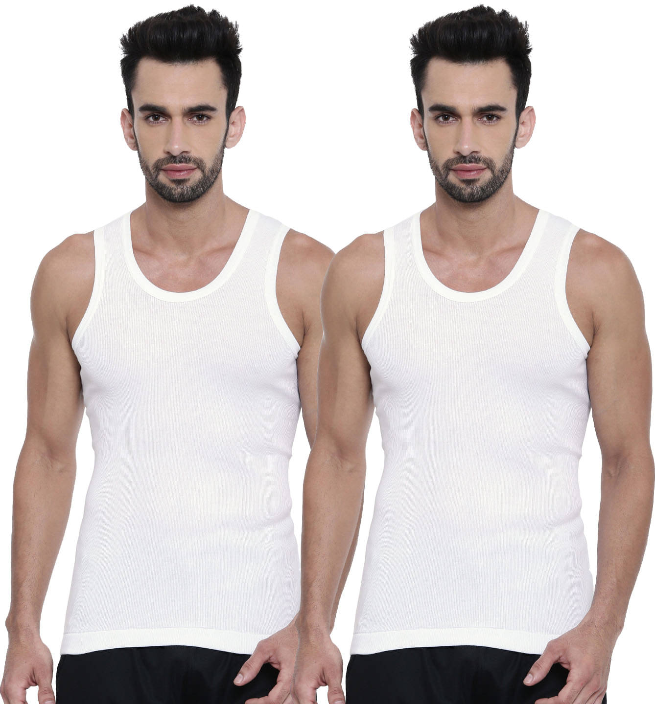 Dixcy Scott Pack of 2 Cotton Basic Vest For Men ( White ) Dixcy Scott Pack of 2 Cotton Basic Vest For Men ( White )