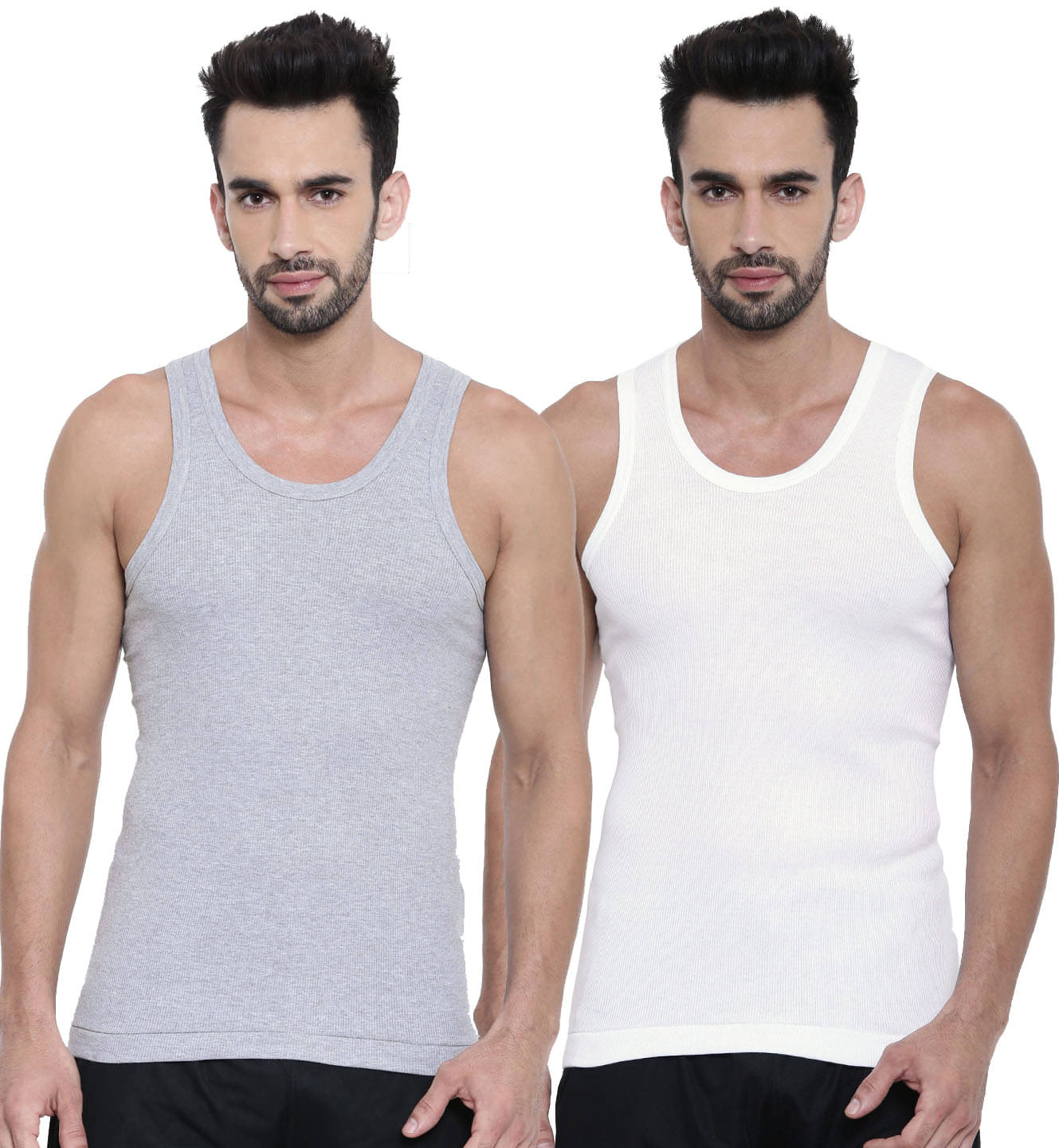     			Dixcy Scott Pack of 2 Cotton Basic Vest For Men ( Multicolor )