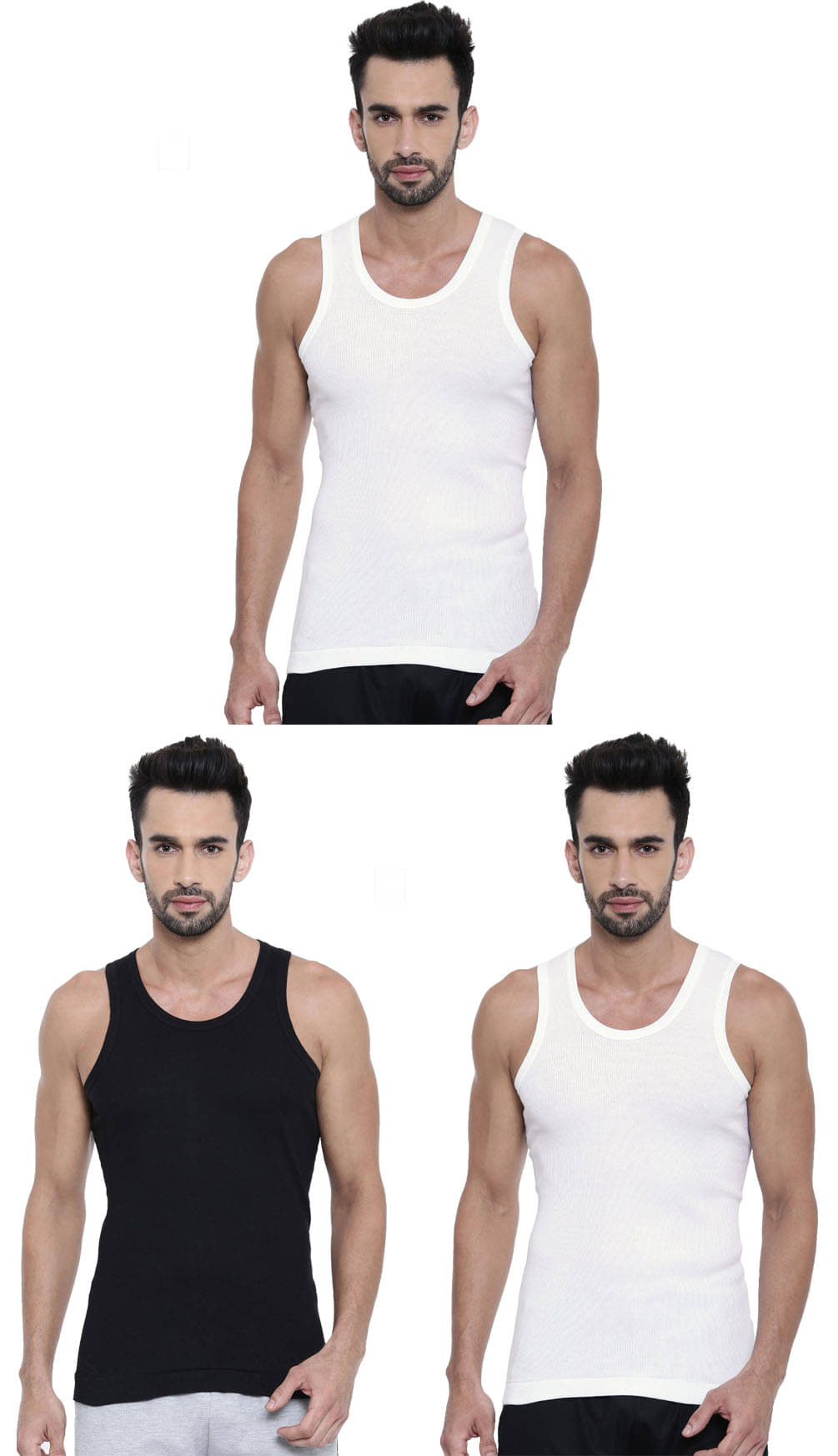Dixcy Scott Pack of 3 Cotton Basic Vest For Men ( Multicolor ) Dixcy Scott Pack of 3 Cotton Basic Vest For Men ( Multicolor )