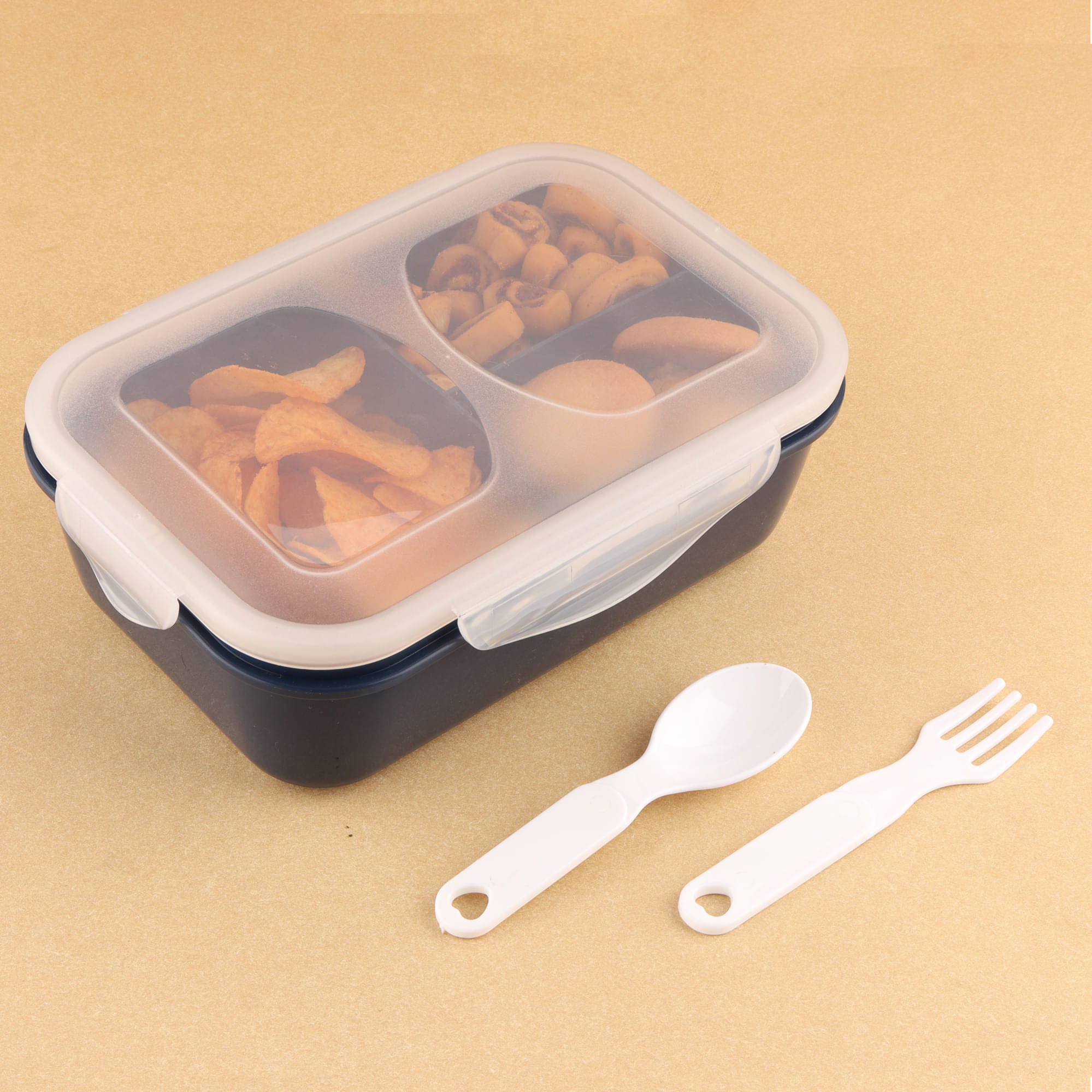     			FIT4CHEF Leak Proof Lunch Box Plastic School Lunch Boxes 1 - Container ( Pack of 1 )