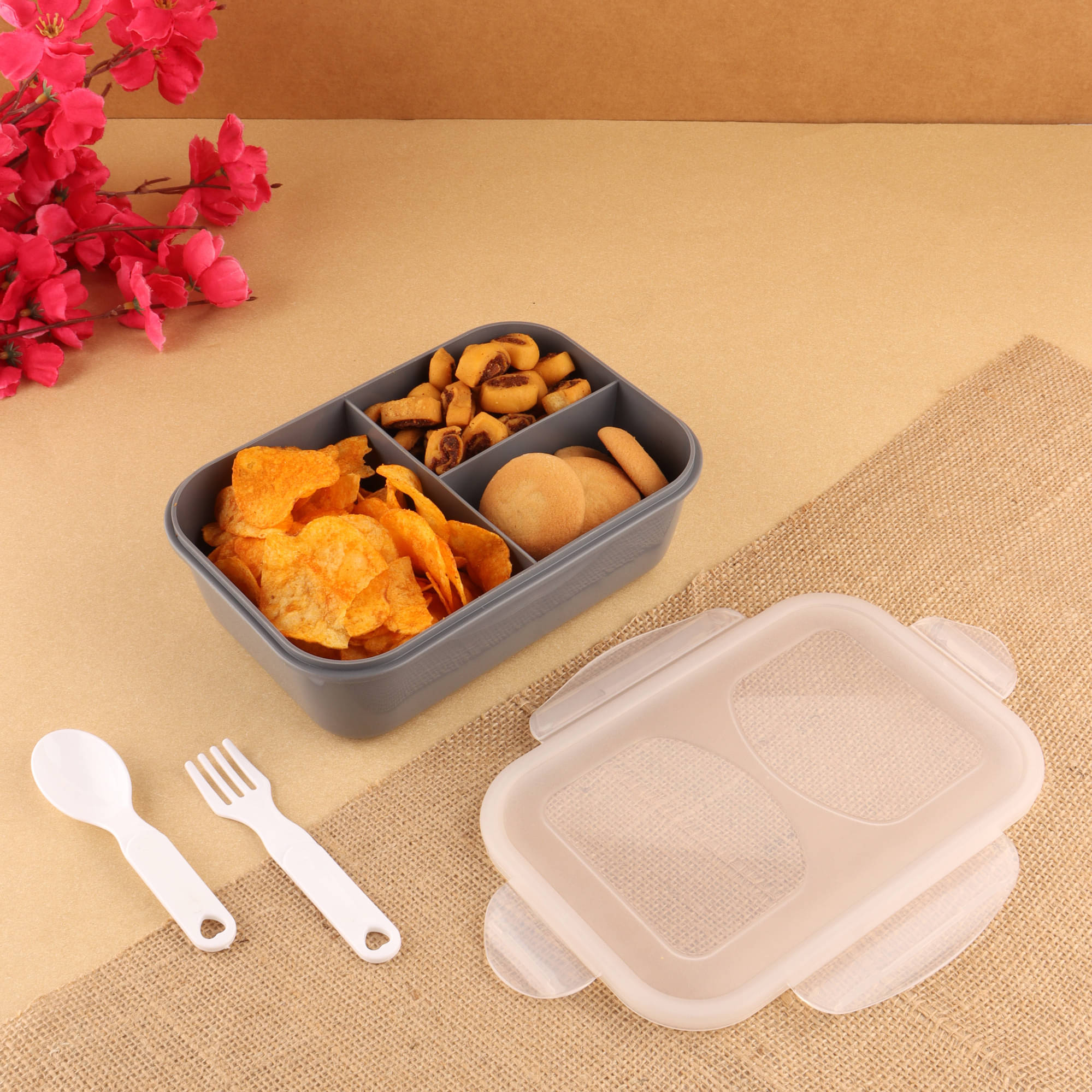     			FIT4CHEF Leak Proof Lunch Box Polypropylene School Lunch Boxes 1 - Container ( Pack of 1 )