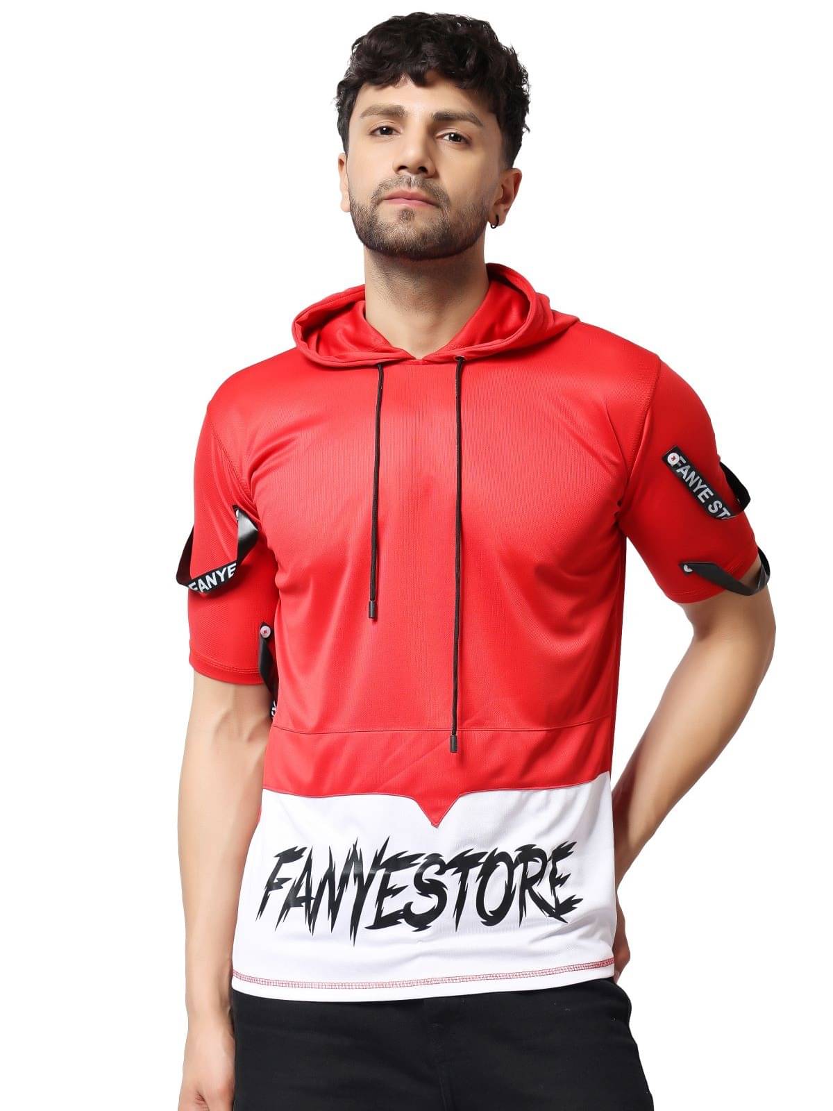     			FLIRTY SOUL Men Polyester Regular Fit Printed T-Shirt ( Red )