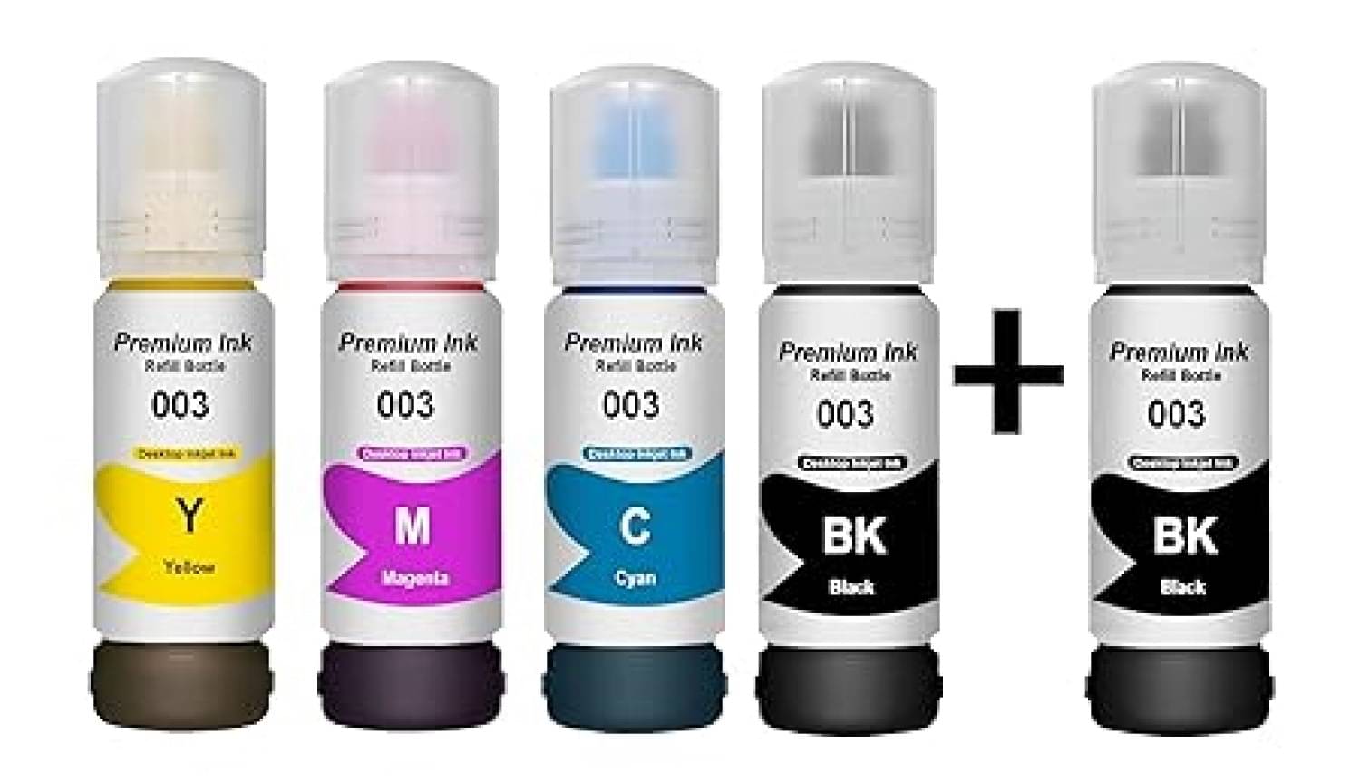     			GEDI 003 Ink for Epsn L3110, L3150, L3250, L3252 L3115, L3116, L3101, L3210, L3215, L3216, L3151, L3152, L3156, L5190 Printer - Compatible Ink Bottle for Epsn 003 (2Black,Cyan,Magenta,Yellow)