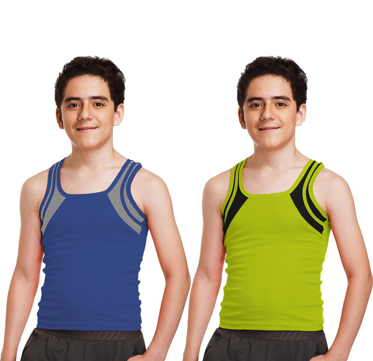 Genx Pack of 2 Boys Cotton Vest ( Multicolor ) Genx Pack of 2 Boys Cotton Vest ( Multicolor )