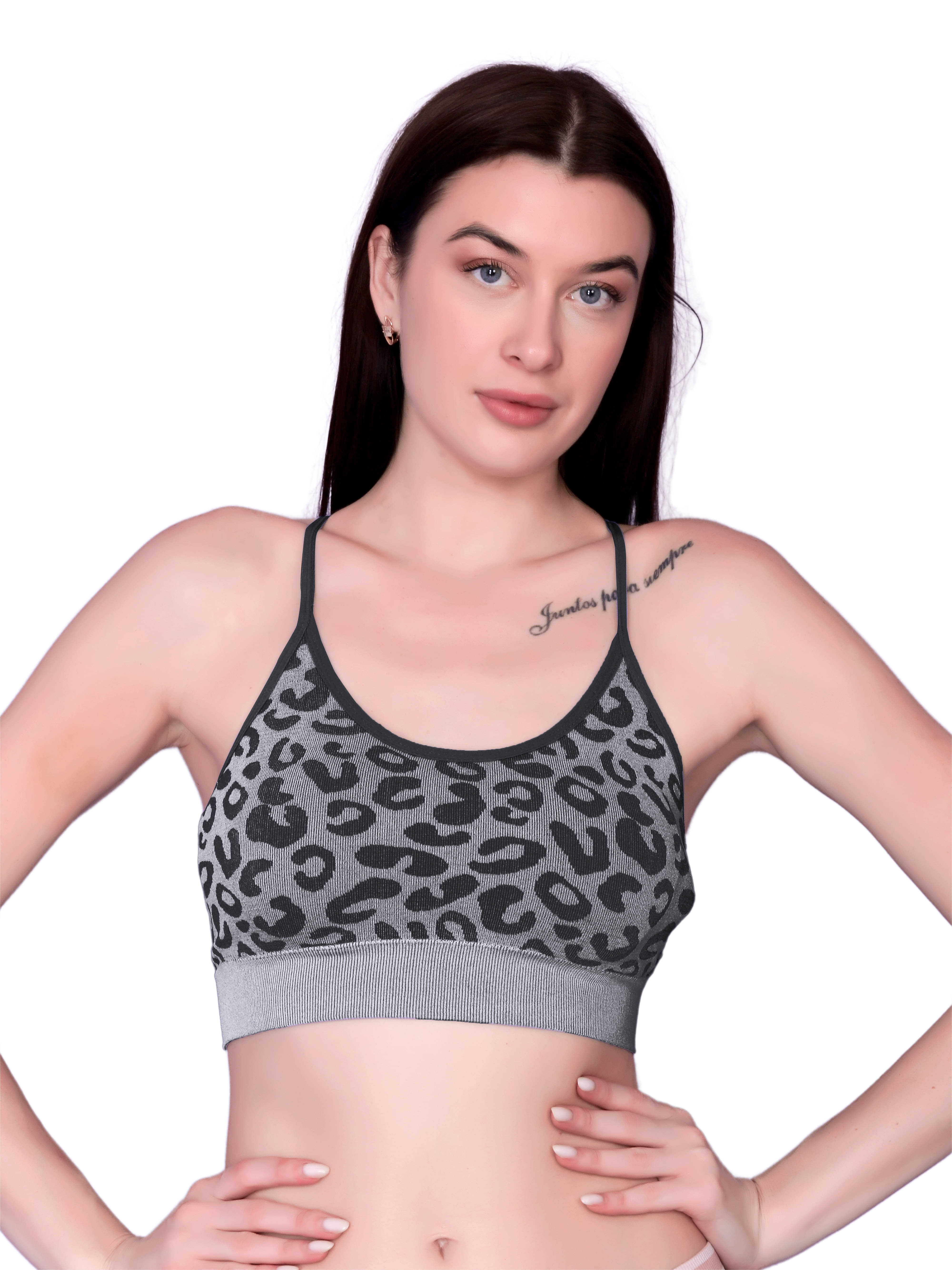     			Gopalvilla Pack of 1 Nylon Lightly Padded Racerback bra For Women ( Black )