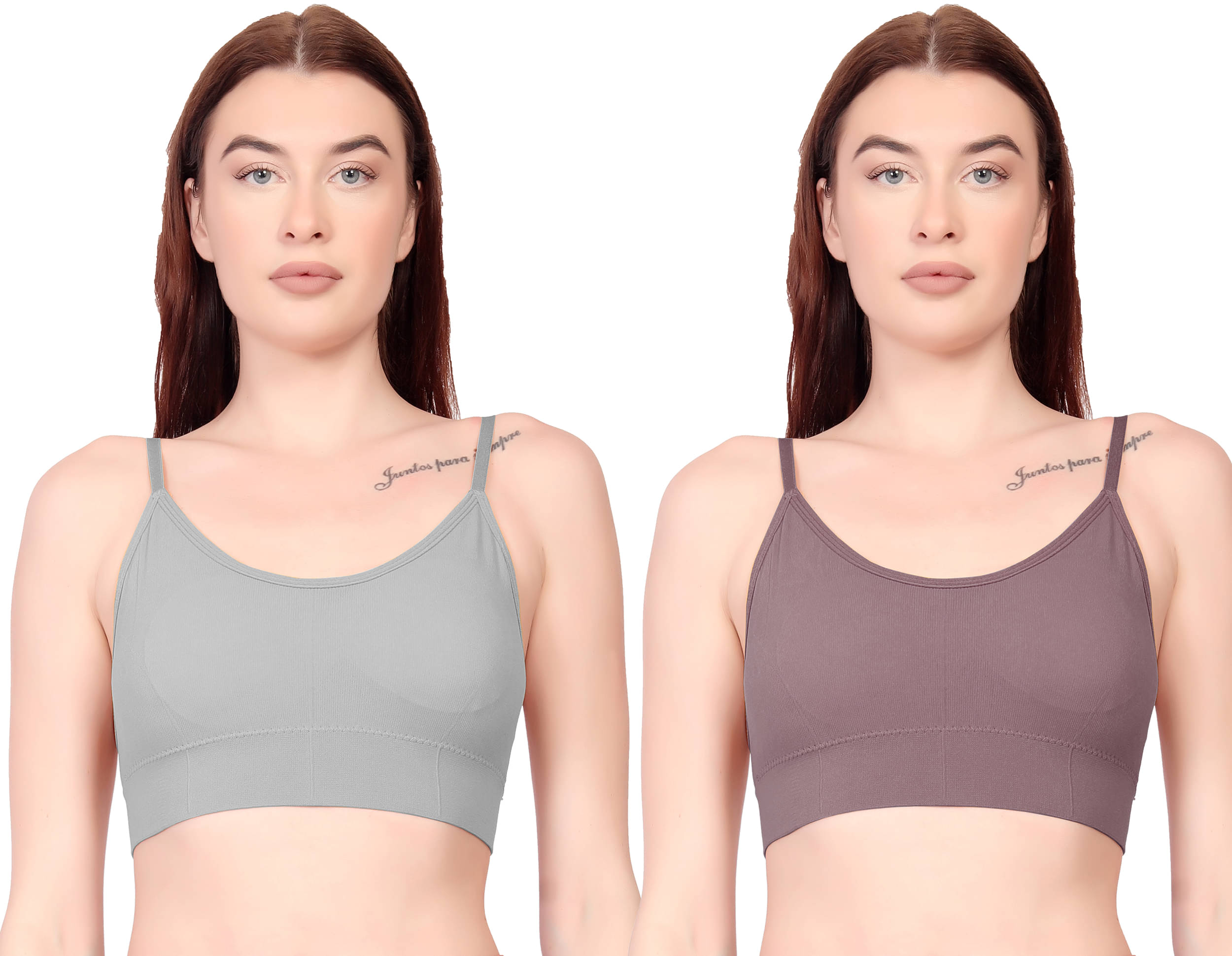 Gopalvilla Pack of 2 Cotton Lightly Padded Cami bra For Women ( Multicolor3 ) Gopalvilla Pack of 2 Cotton Lightly Padded Cami bra For Women ( Multicolor3 )