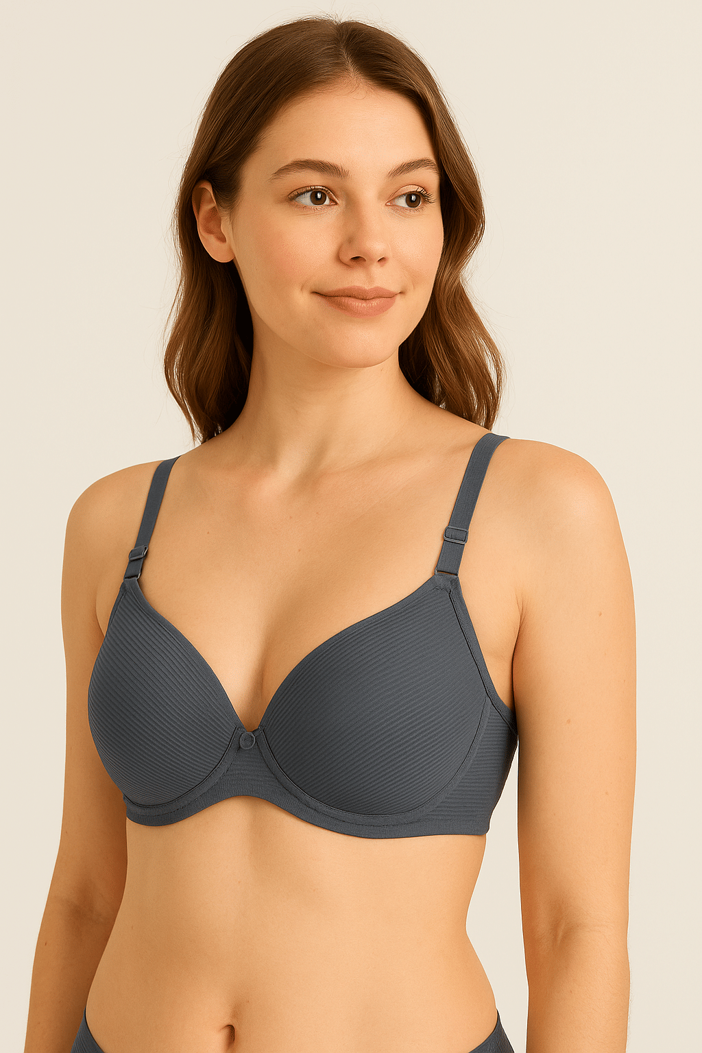     			HERBLOURE Pack of 1 Lycra Lightly Padded Everyday Bra For Women ( Navy Blue )