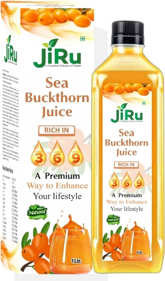     			JiRu Himalayan Sea Buckthorn Pulp Concentrate 1000ml | Natural Vitamin C, 3 6 7 9, Antioxidants | Immunity, Skin Glow