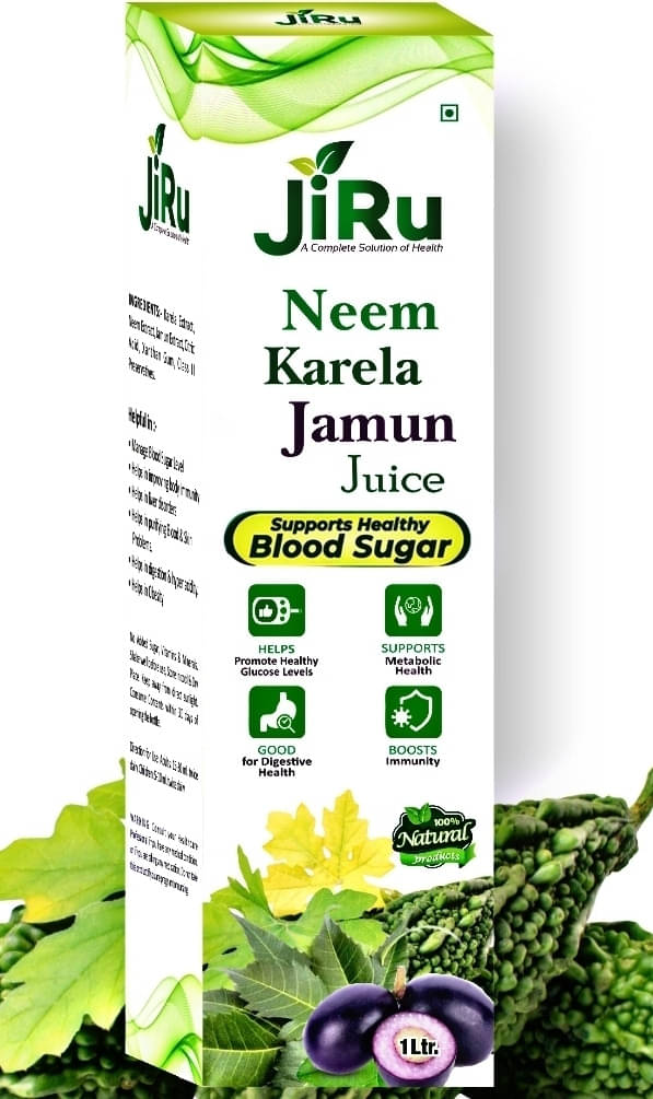     			Jiru Karela Jamun Neem Juice|Control Blood Sugar & Lower Bad Cholesterol|1Ltr