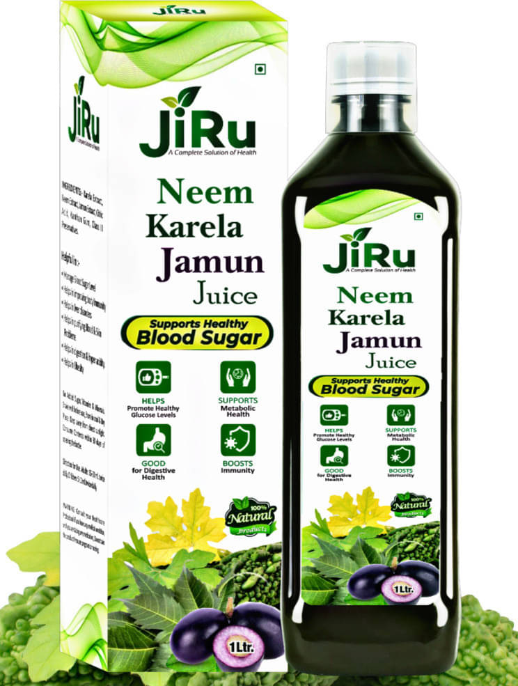 Jiru Karela Jamun Neem Juice|Control Blood Sugar & Lower Bad Cholesterol|1Ltr     			Jiru Karela Jamun Neem Juice|Control Blood Sugar & Lower Bad Cholesterol|1Ltr