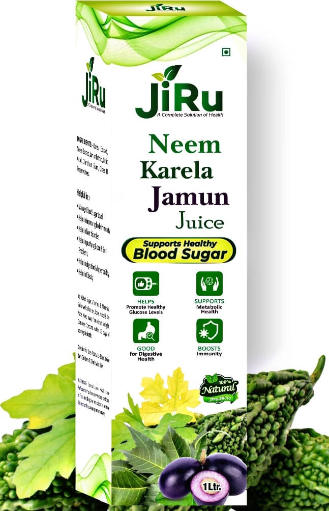 Jiru Karela Jamun Neem Juice|Control Blood Sugar & Lower Bad Cholesterol|1Ltr Jiru Karela Jamun Neem Juice|Control Blood Sugar & Lower Bad Cholesterol|1Ltr