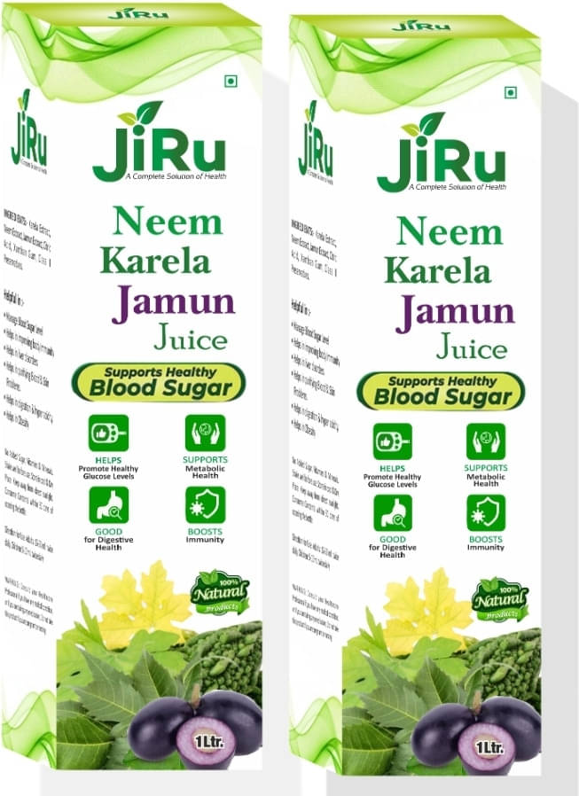     			Jiru Karela Jamun Neem Juice|Control Blood Sugar & Lower Bad Cholesterol|1Ltr