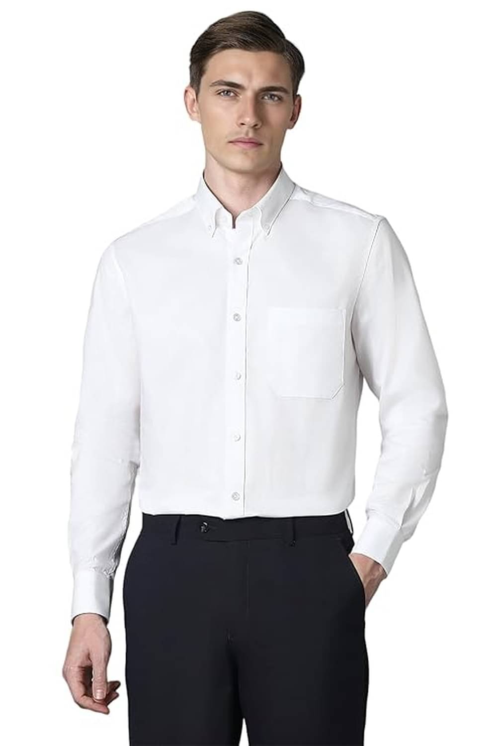     			KAMVED ART Cotton Regular Fit Full Sleeves Men's Formal Shirt - White ( Pack of 1 )