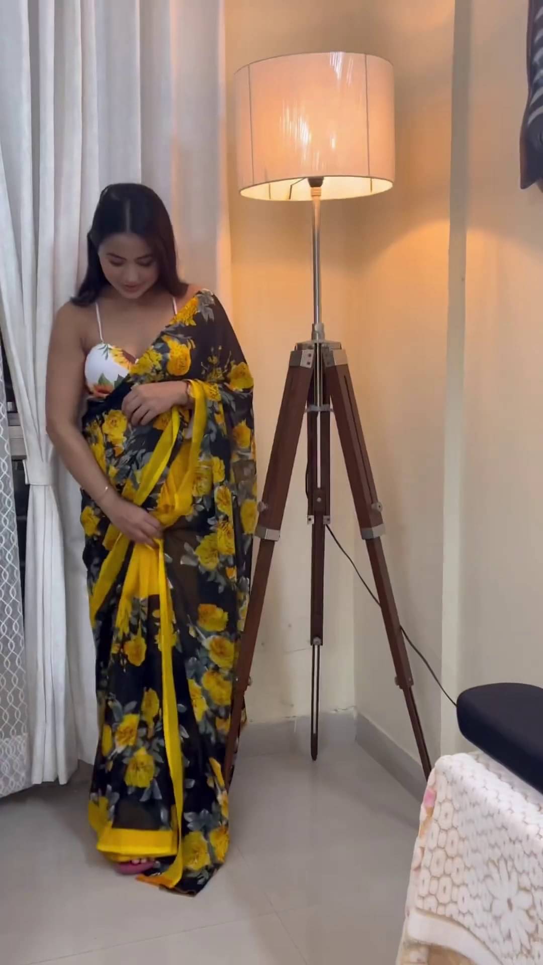 Kashvi Sarees Georgette Printed Ilkal Saree With Unstitched Blouse Piece ( YELLOW ) Kashvi Sarees Georgette Printed Ilkal Saree With Unstitched Blouse Piece ( YELLOW )