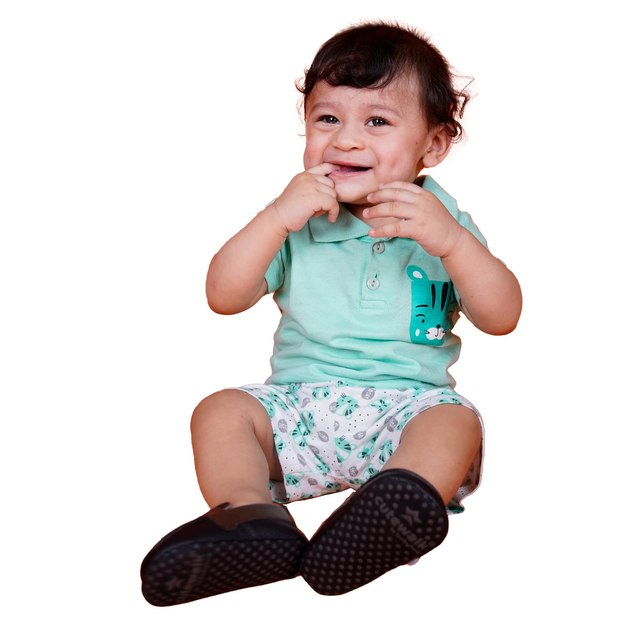     			Kidzee Kingdom Pack of 1 Baby Boys Cotton T-Shirt & Shorts Set ( Multicolor )
