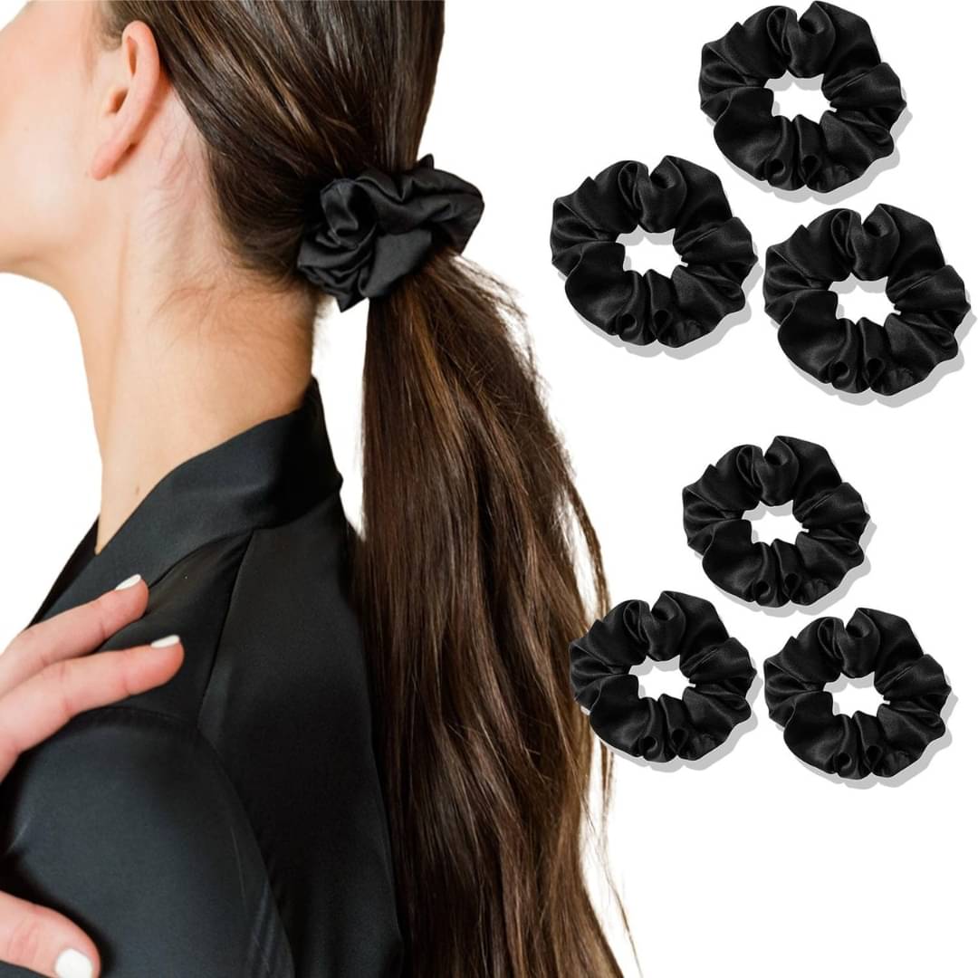    			Luvis Grace Black Scrunchie ( Pack of 6 )