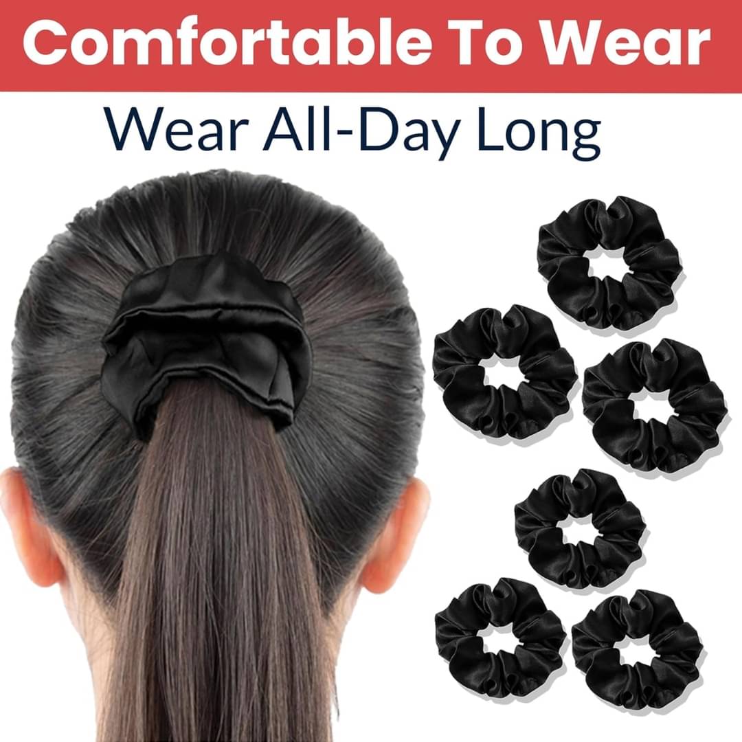     			Luvis Grace Black Scrunchie ( Pack of 6 )