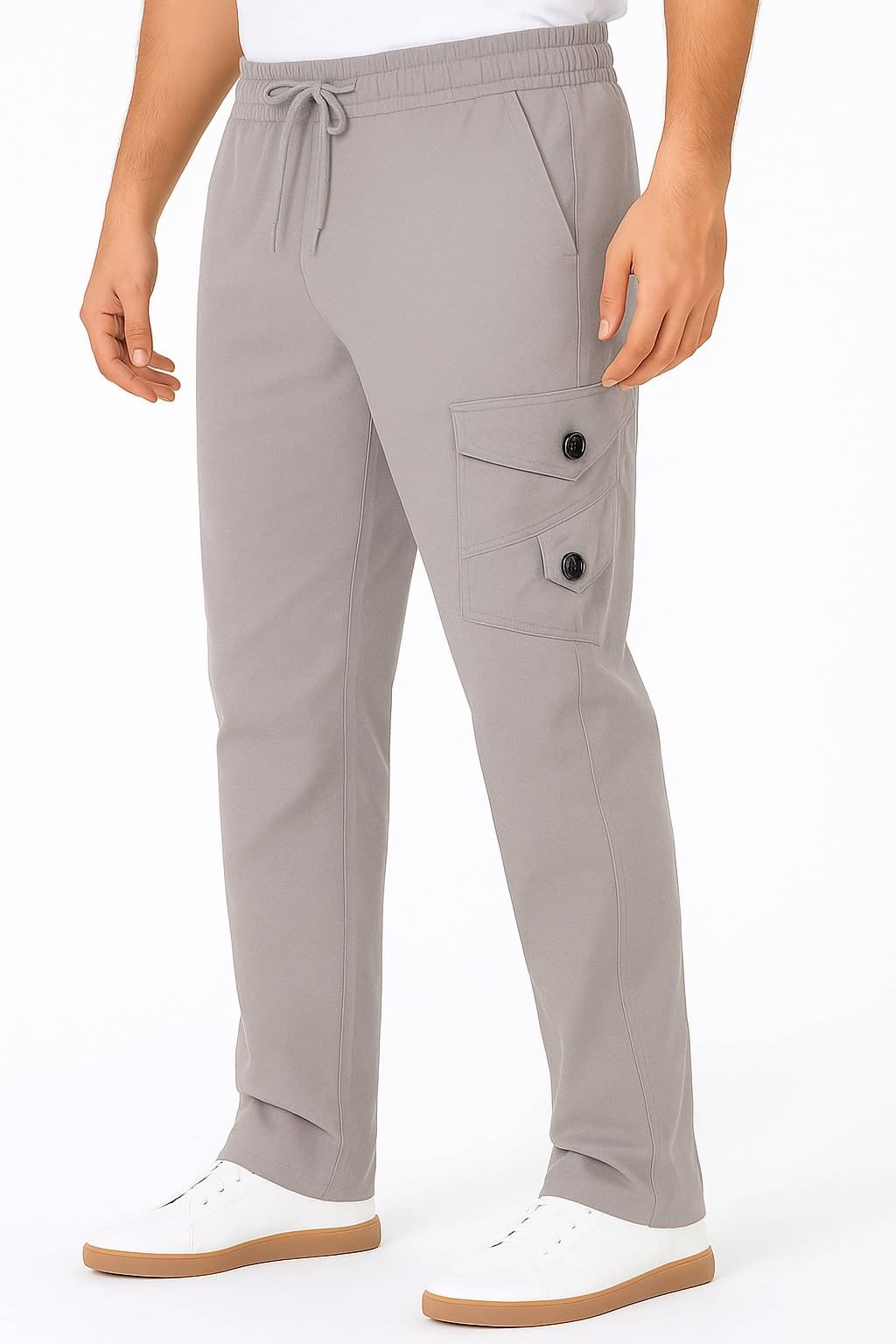     			MULTIWA Regular Flat Men's Cargos - Dark Grey ( Pack of 1 )