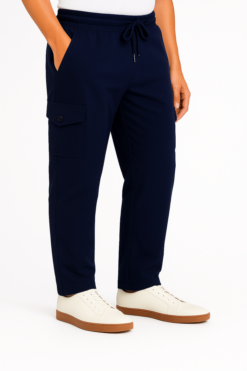     			MULTIWA Regular Flat Men's Cargos - Navy Blue ( Pack of 1 )