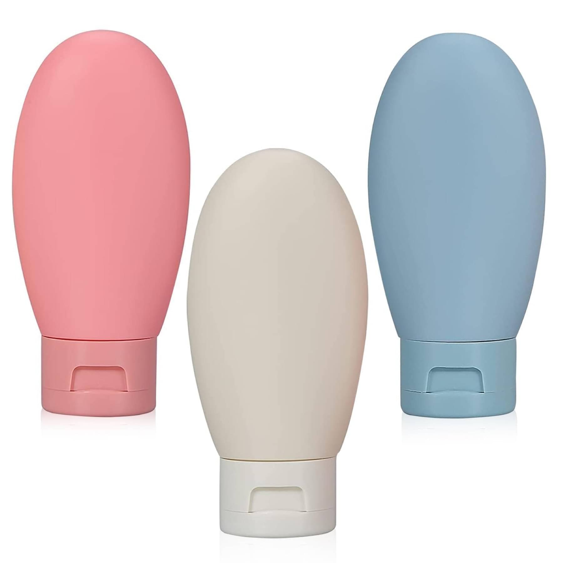     			NCMART Multicolor 3 Pcs Travel Shampoo, Lotion, Toiletry Bottles