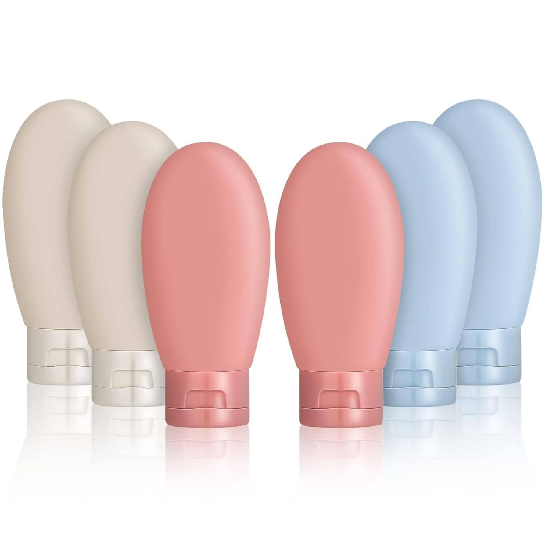     			NCMART Multicolor 6 Pcs Travel Shampoo, Lotion, Toiletry Bottles