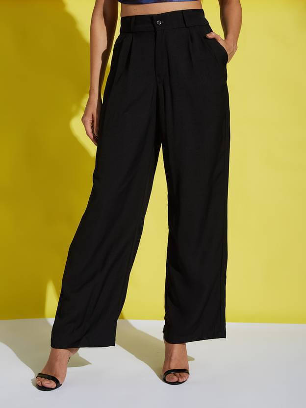     			P.X.5 Women Lycra Casual Trousers ( Black )
