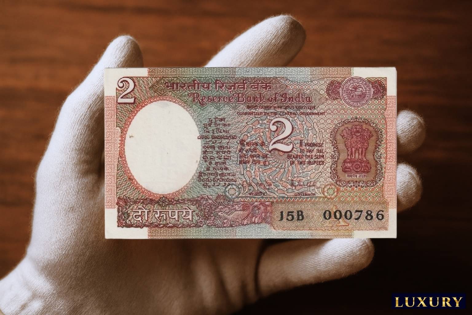     			Rare 000786 Series 2 Rupees, Satellite old India Collecting Rare Note