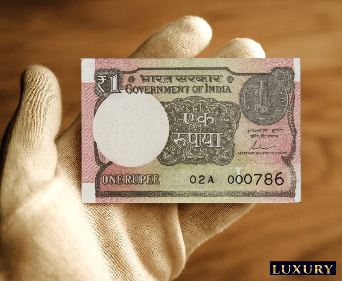     			Rare 000786 Series, New 1 Rupee, old India Collecting Rare Note