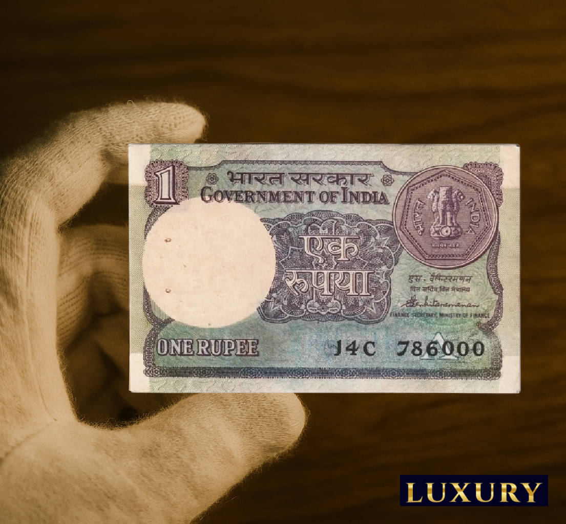     			Rare 786000 Series 1 Rupee, old India Collecting Rare Note