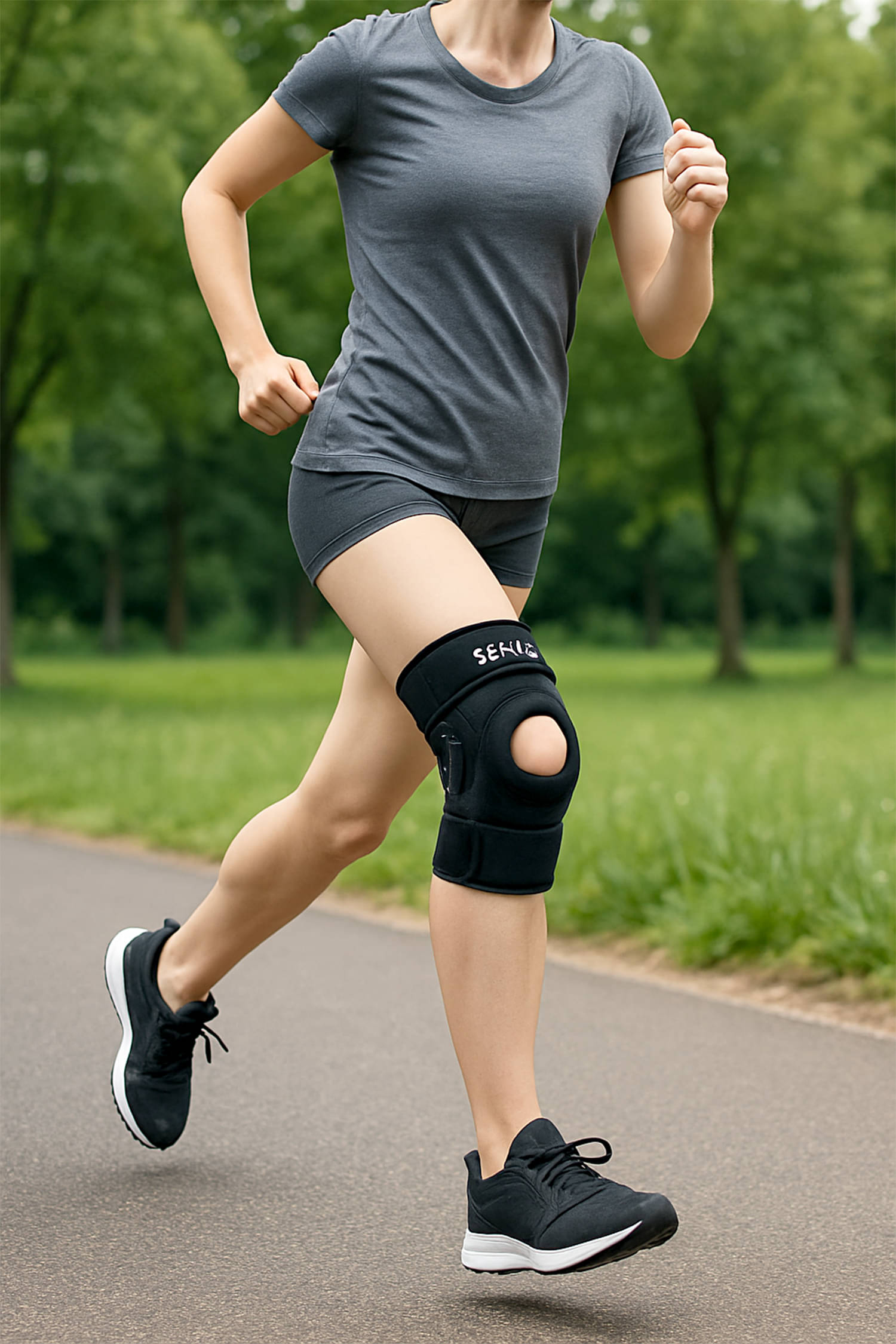     			Selva Unisex Hinged Knee Braces Single Black ( UNIVERSAL - Size )