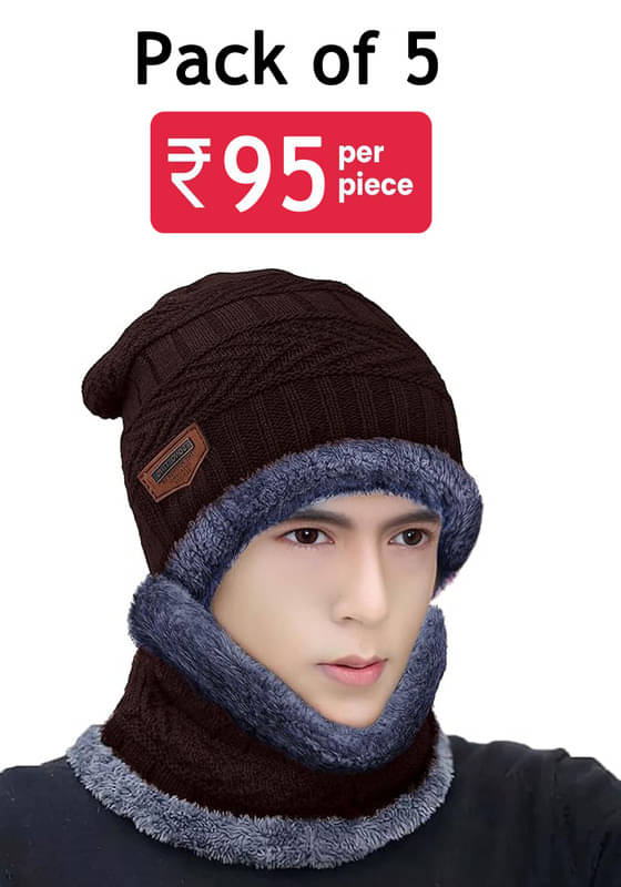 Shakubhar Pack of 5 Woollen Men's Cap ( Brown ) Shakubhar Pack of 5 Woollen Men's Cap ( Brown )