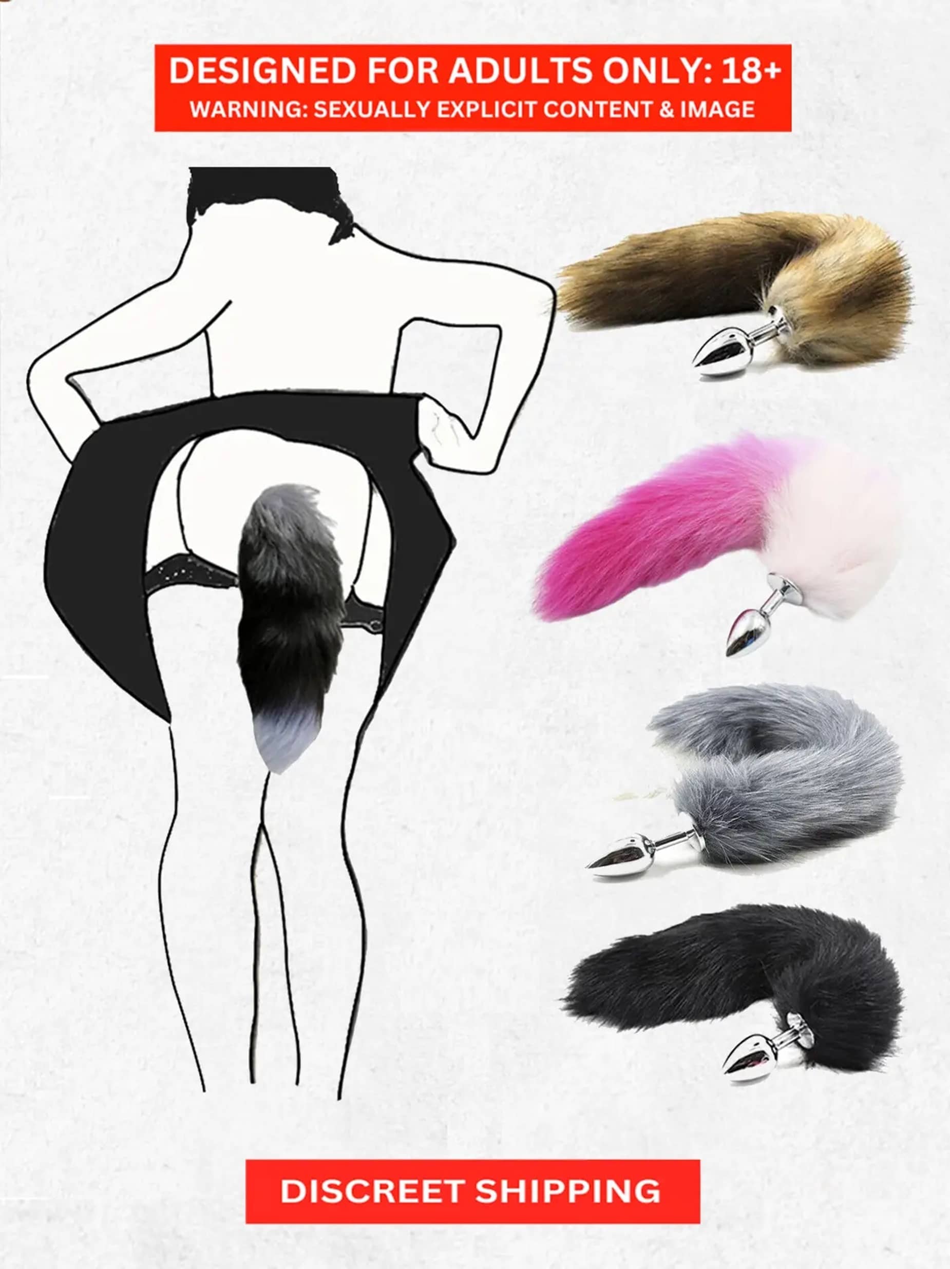Tail Butt Plug / Fox / Cat Tail Butt Plug Furry Tail Butt Plug / Tail Butt  plug By Knightriders