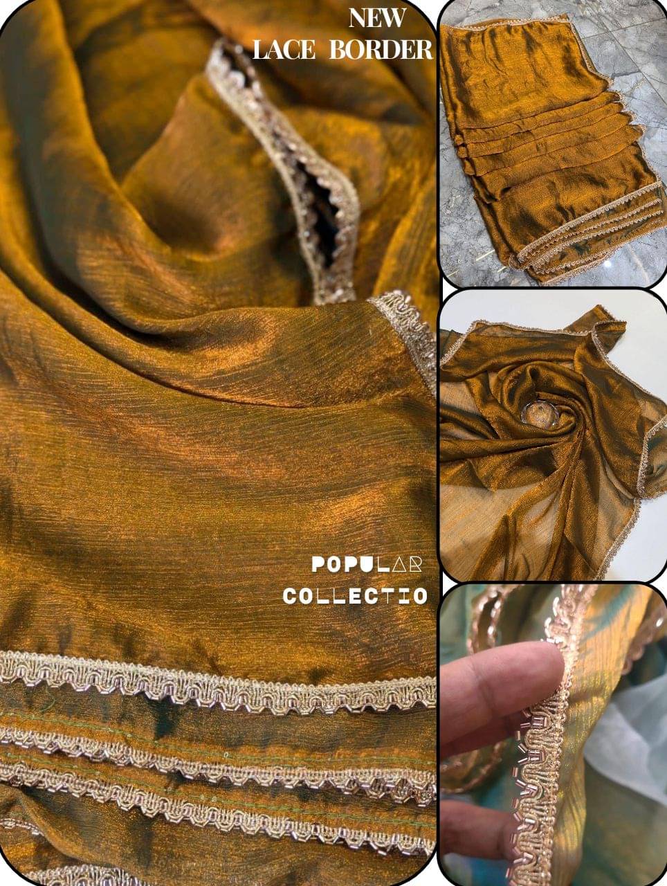 Trandtide Chiffon Solid Banarasi saree With Unstitched Blouse Piece ( Brown ) Trandtide Chiffon Solid Banarasi saree With Unstitched Blouse Piece ( Brown )